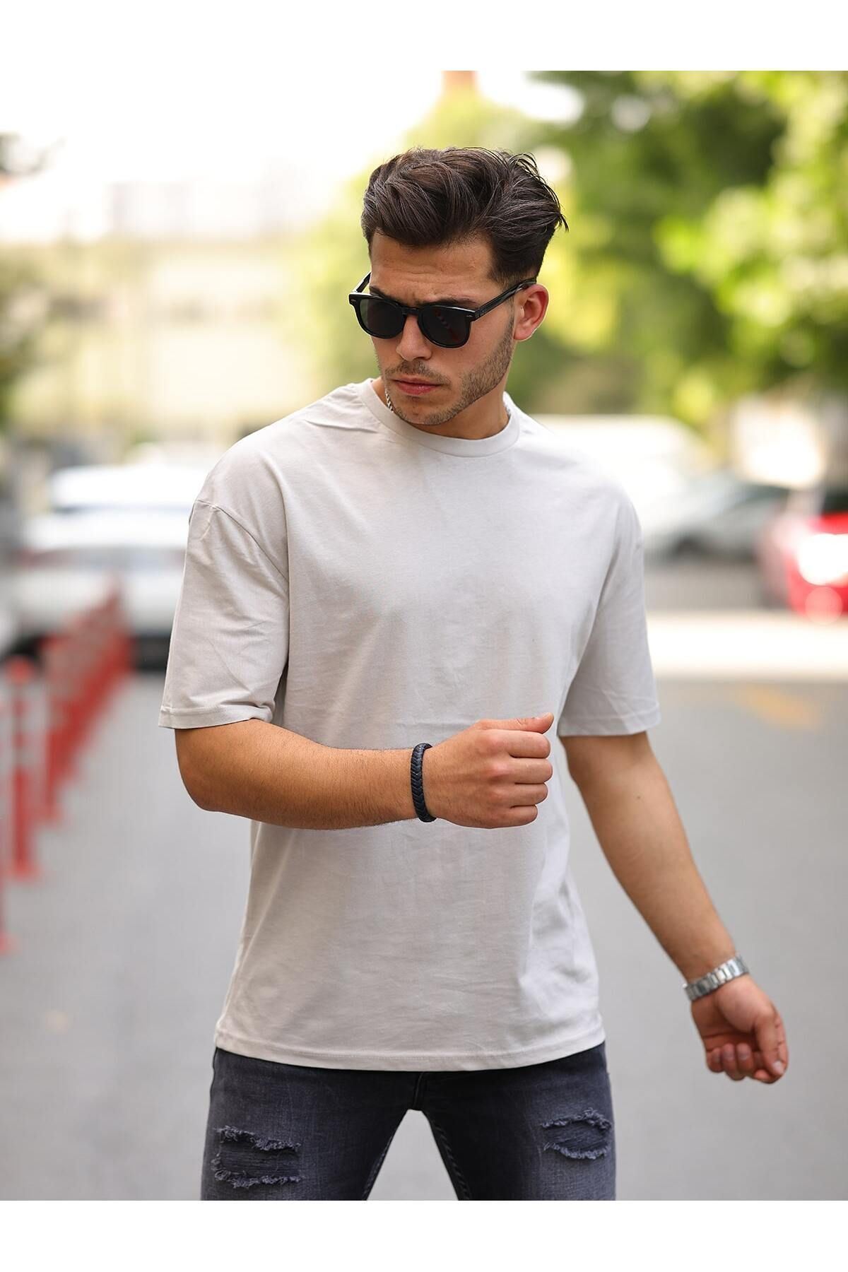 Erkek Oversize Baskısız Tişört