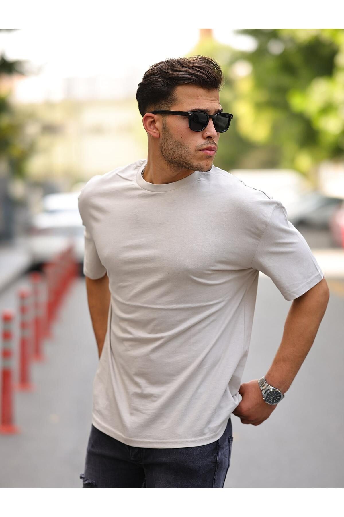 Erkek Oversize Baskısız Tişört