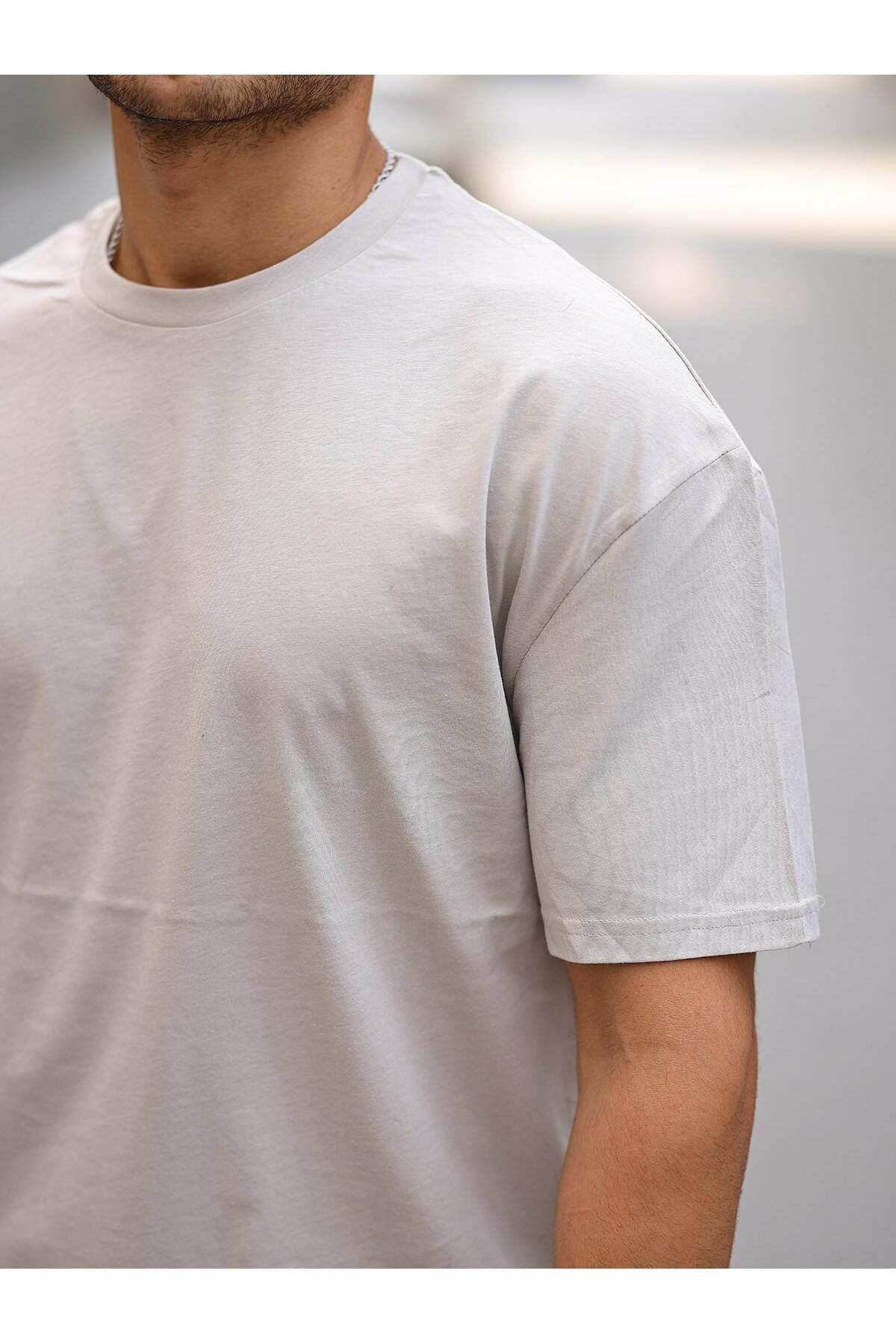 Erkek Oversize Baskısız Tişört