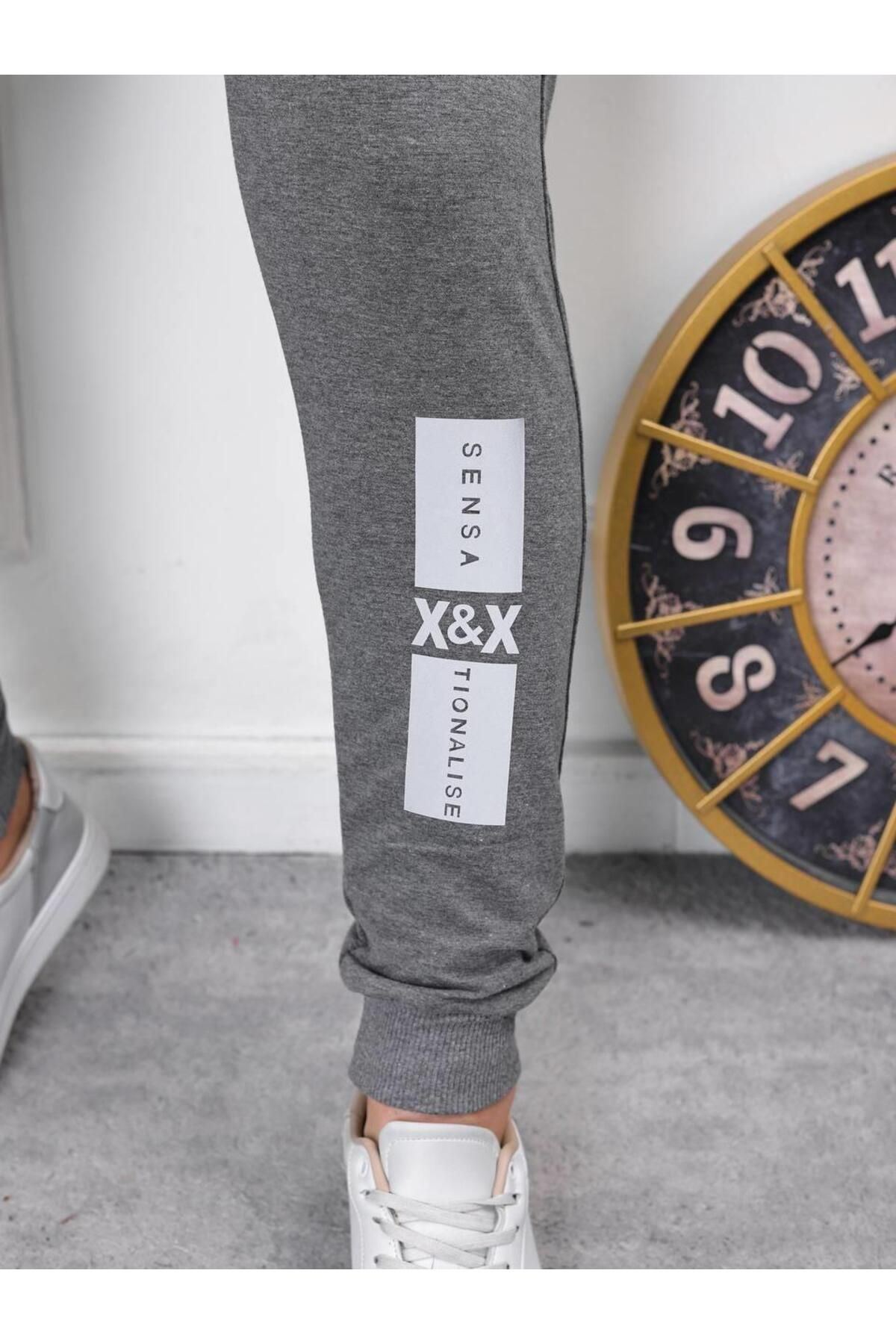 Erkek Iki Iplik Compact Kumaş Baskılı Eşofman