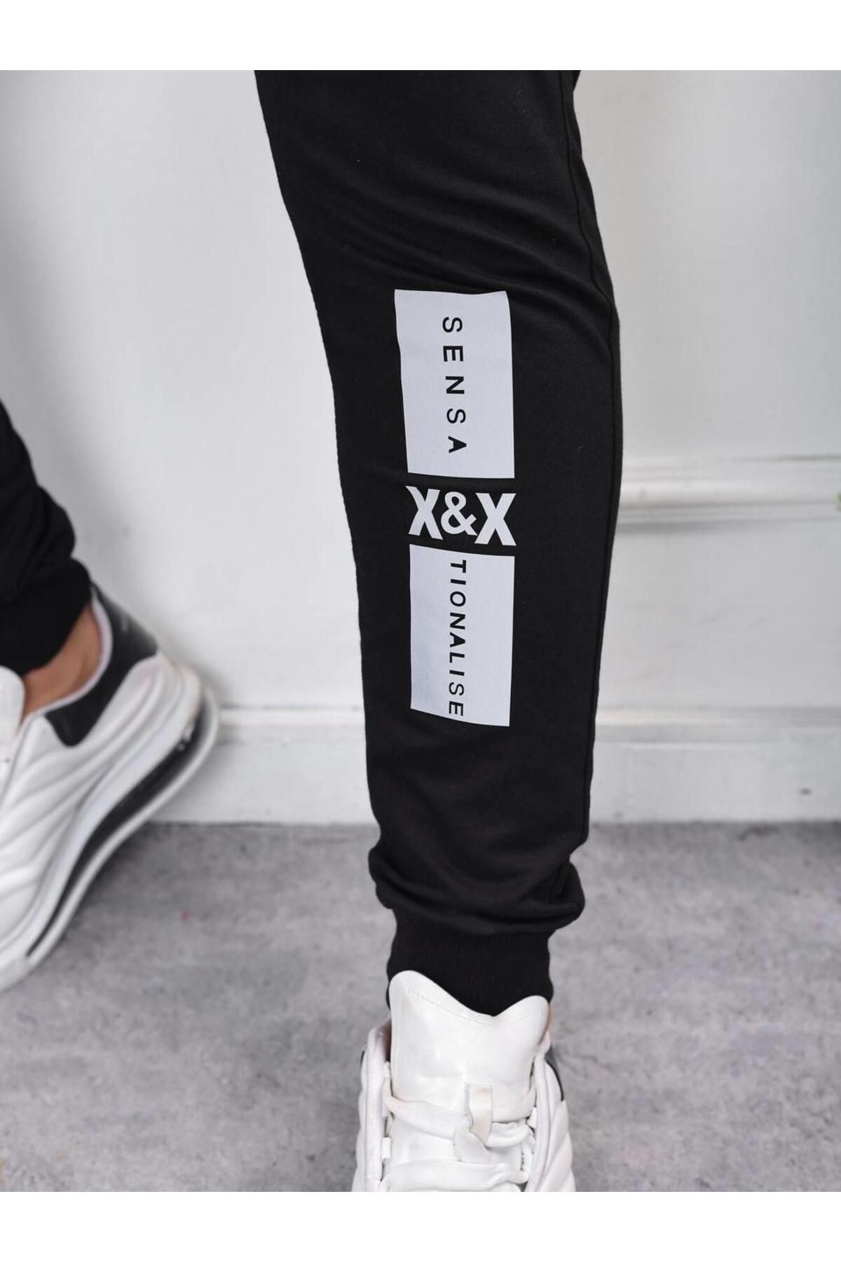 Erkek Iki Iplik Compact Kumaş Baskılı Eşofman