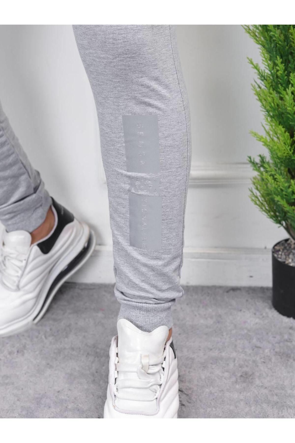 Erkek Iki Iplik Compact Kumaş Baskılı Eşofman