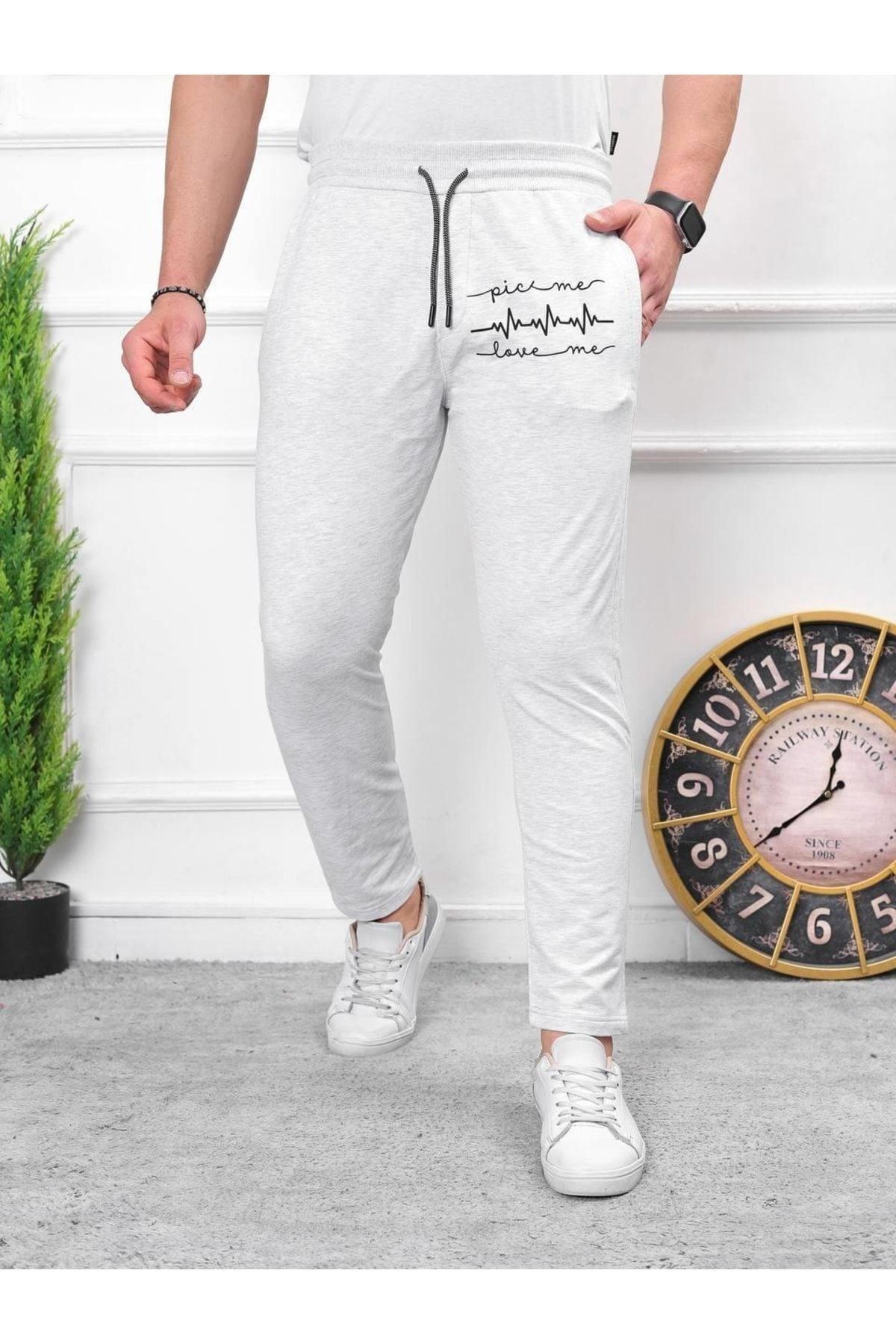 Erkek Iki Iplik Compact Kumaş Baskılı Eşofman