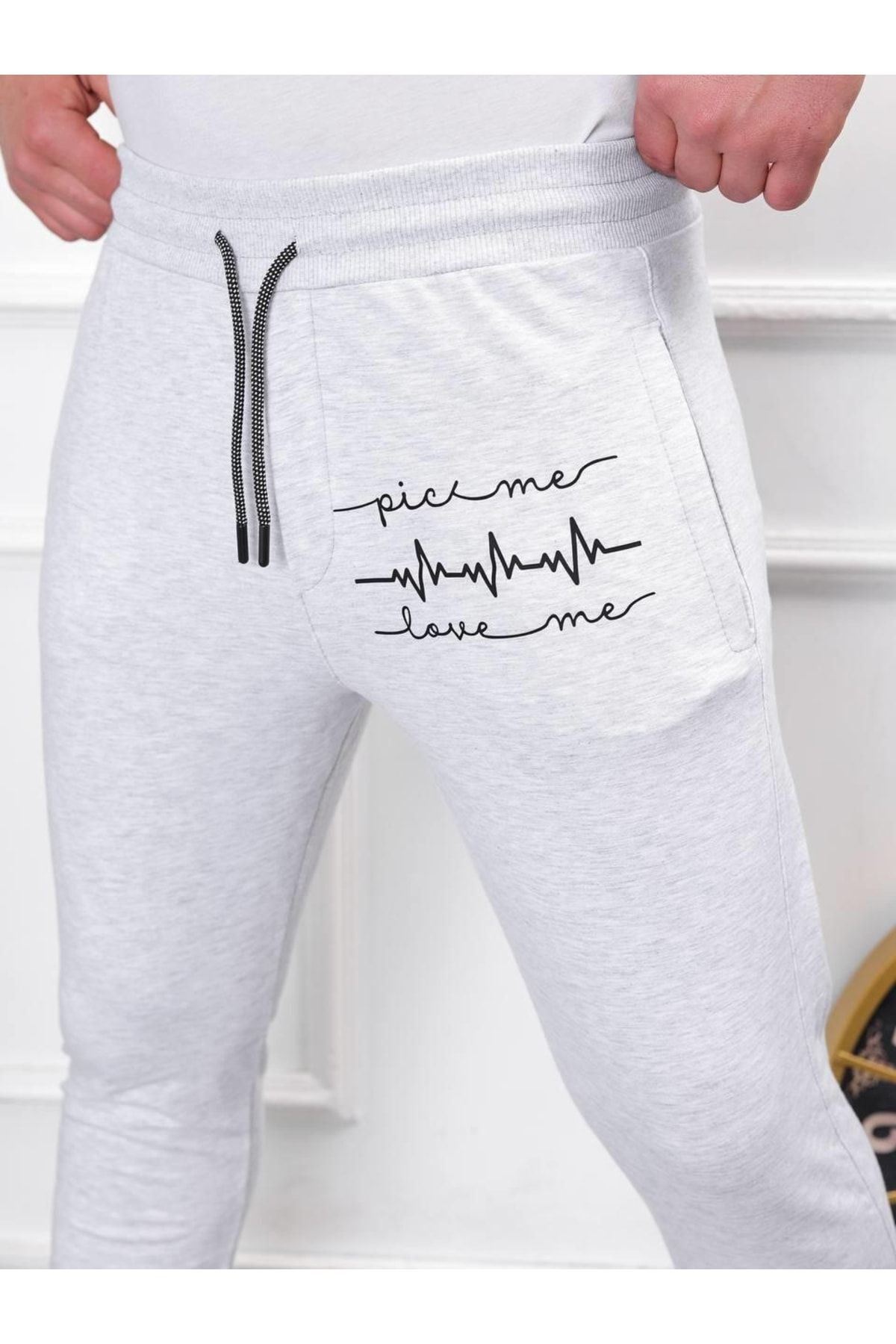 Erkek Iki Iplik Compact Kumaş Baskılı Eşofman