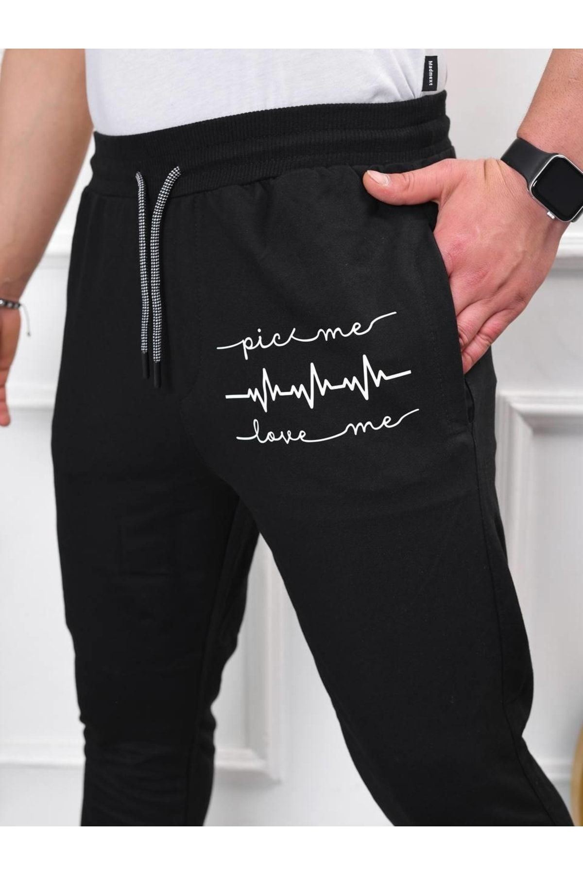 Erkek Iki Iplik Compact Kumaş Baskılı Eşofman