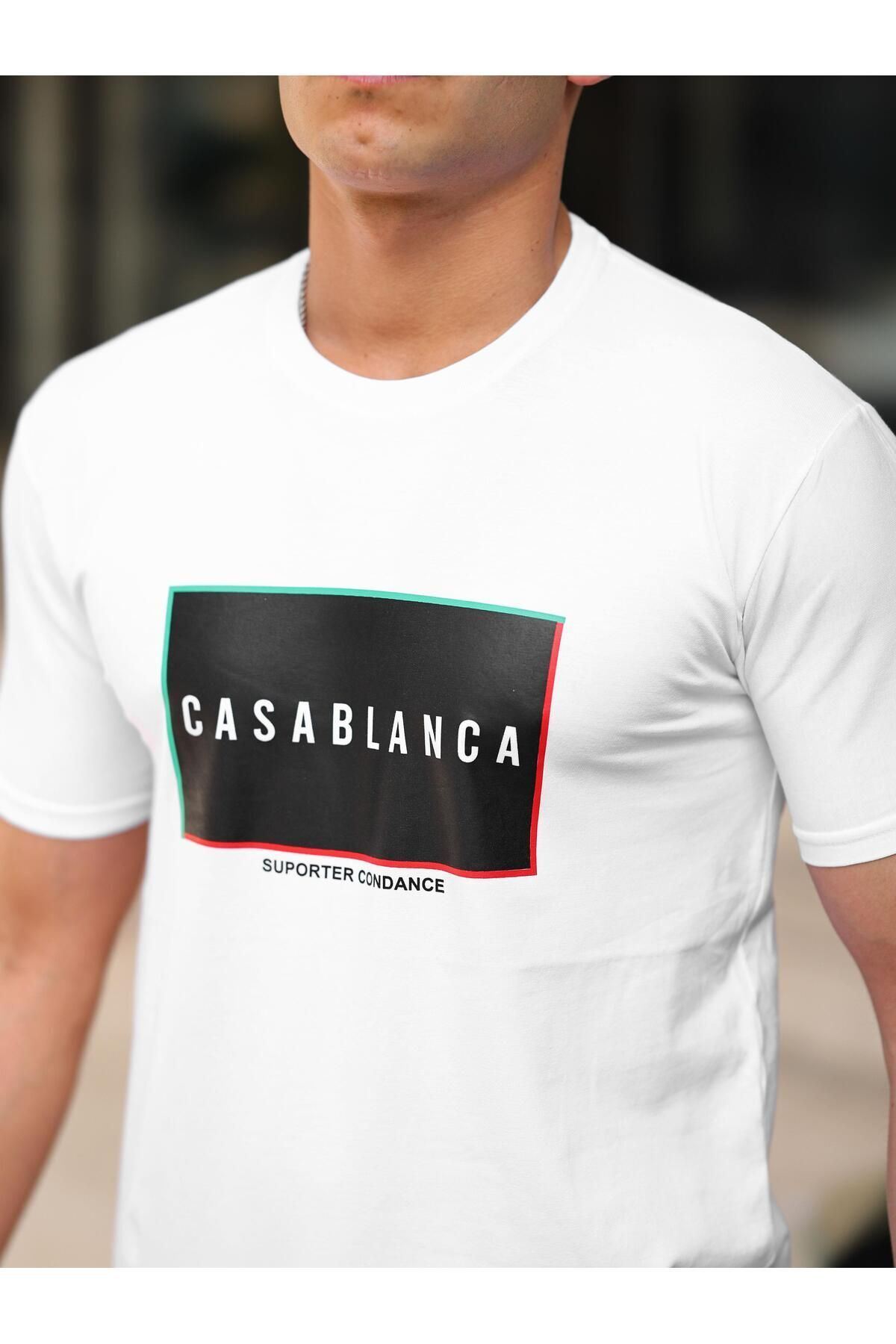 Erkek Slim Fit T-shirt Casablanca