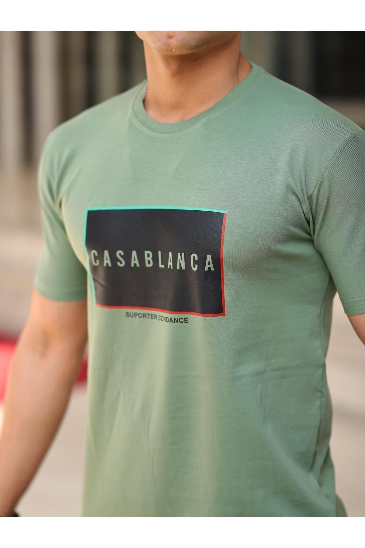 Erkek Slim Fit T-shirt Casablanca