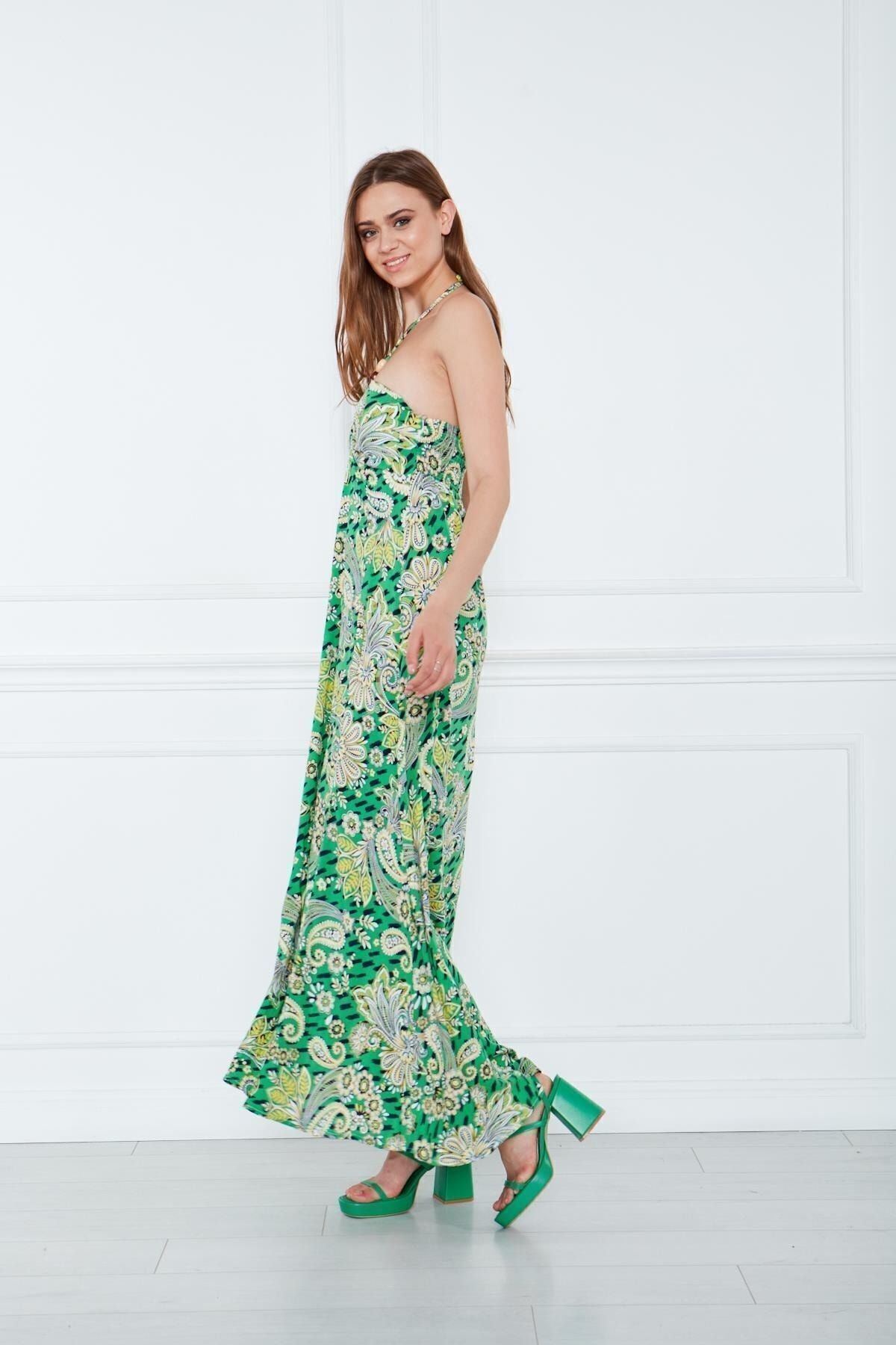 Kadın Sahil Askı Detaylı Elbise