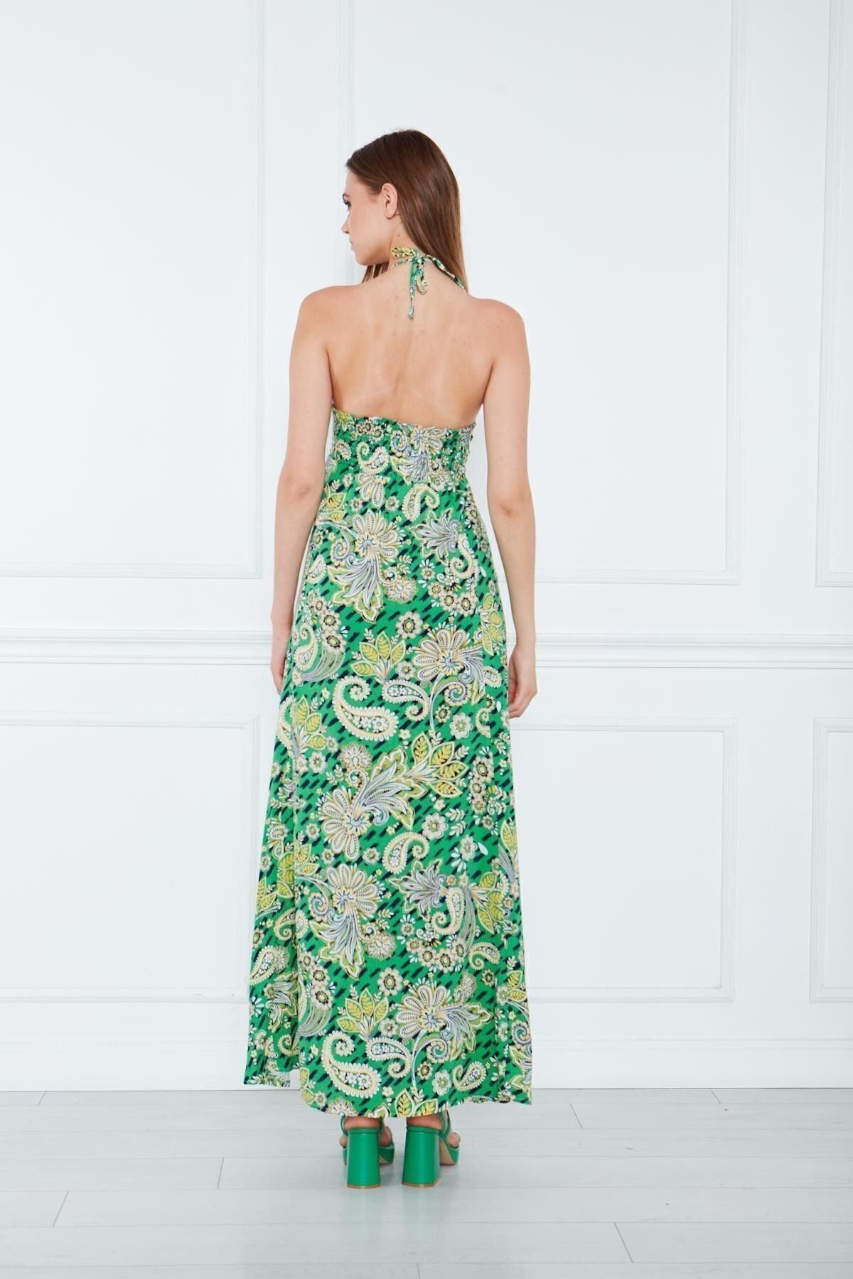 Kadın Sahil Askı Detaylı Elbise