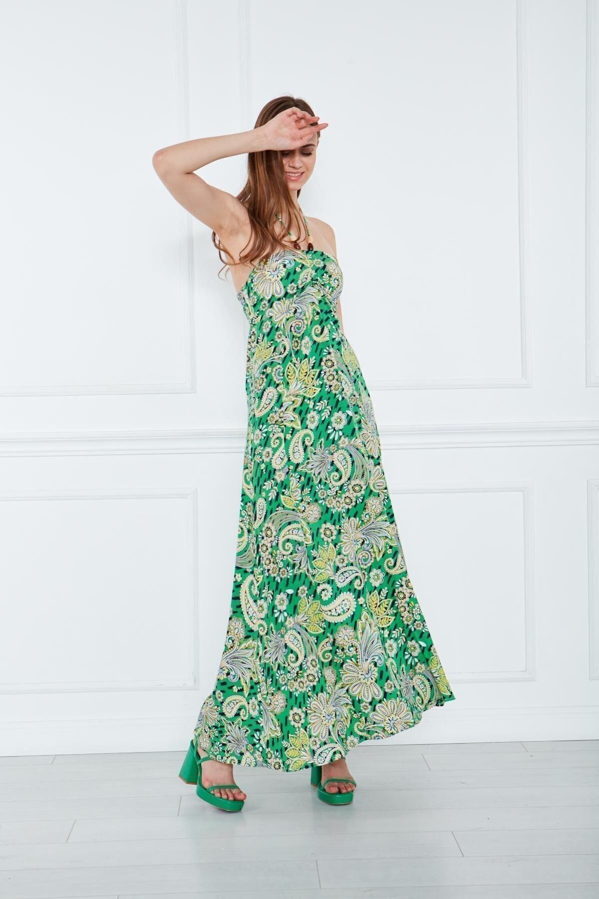 Kadın Sahil Askı Detaylı Elbise