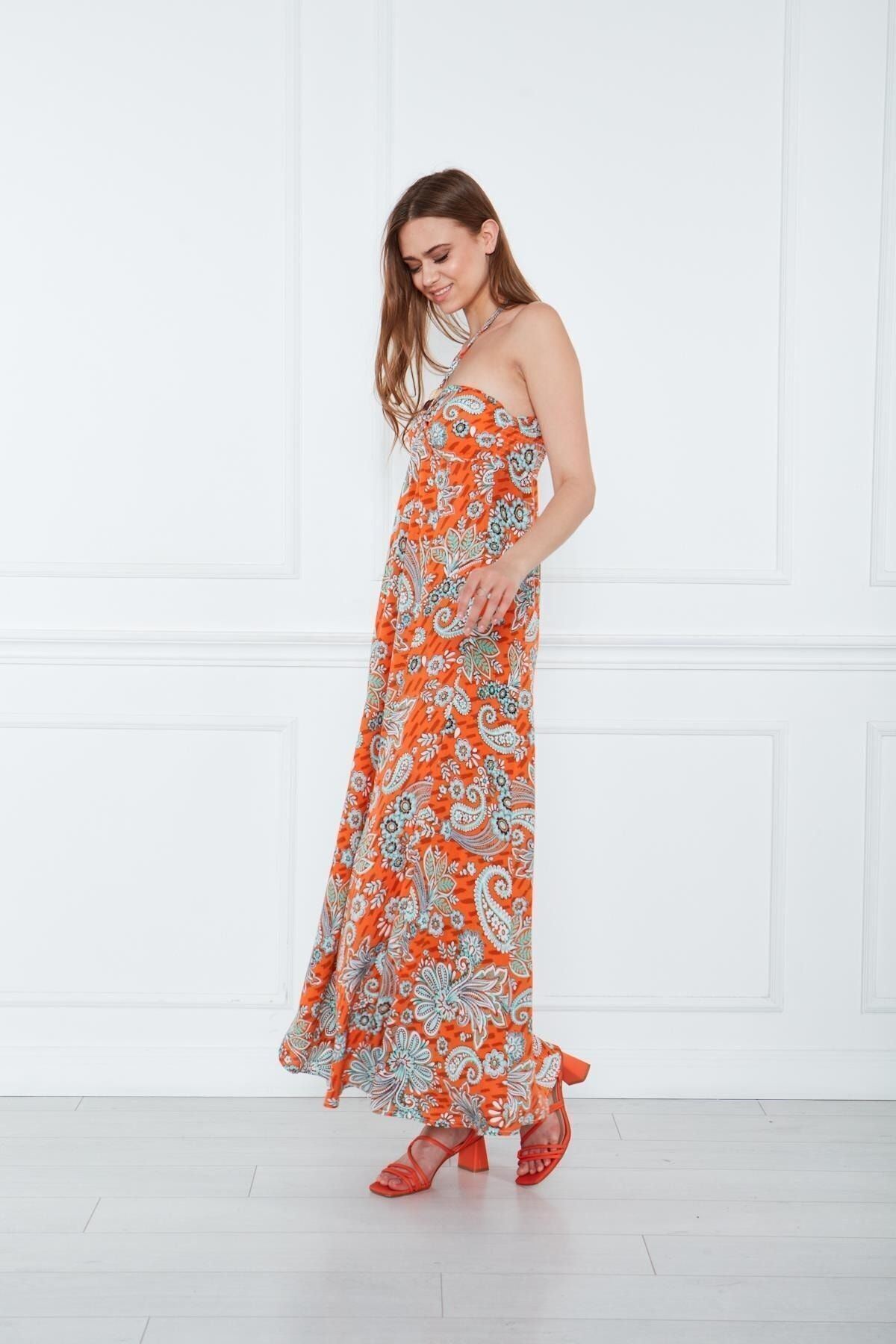 Kadın Sahil Askı Detaylı Elbise