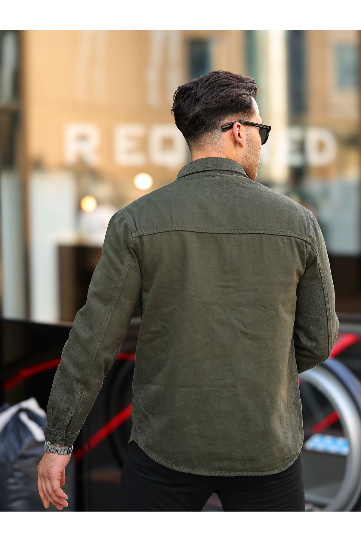 Oversize Kapak Cepli Kot Gömlek