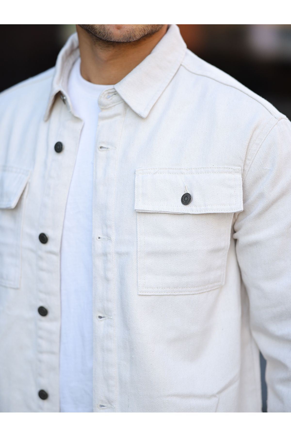Oversize Kapak Cepli Kot Gömlek
