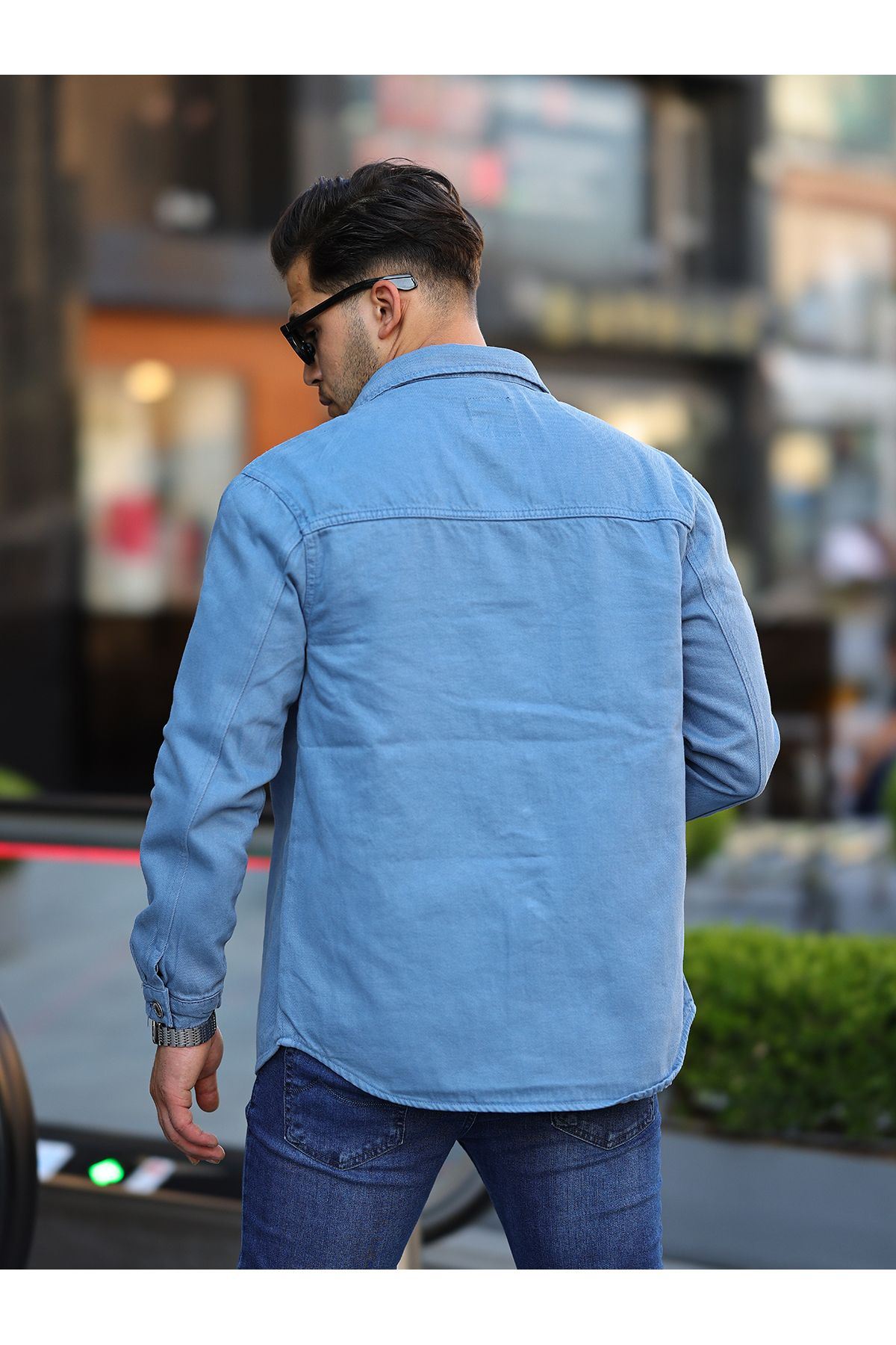 Oversize Kapak Cepli Kot Gömlek