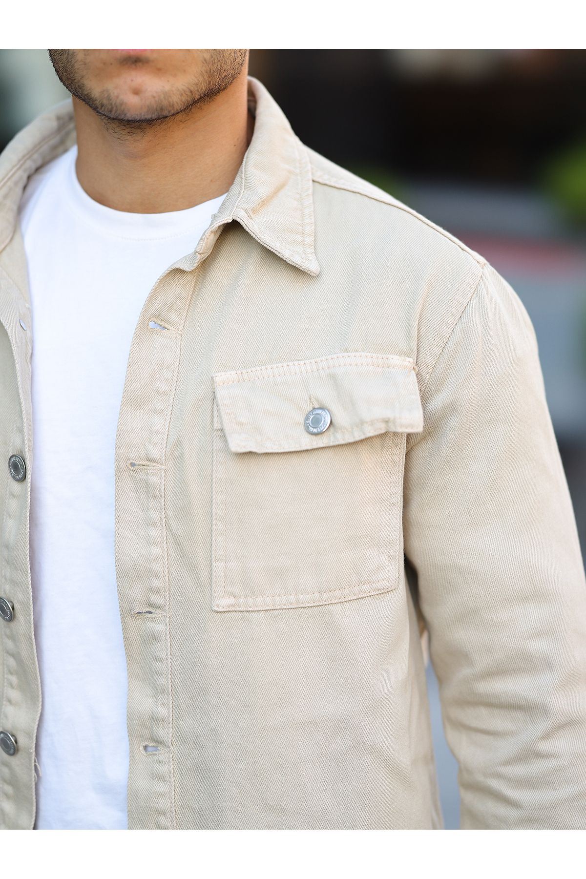Oversize Kapak Cepli Kot Gömlek