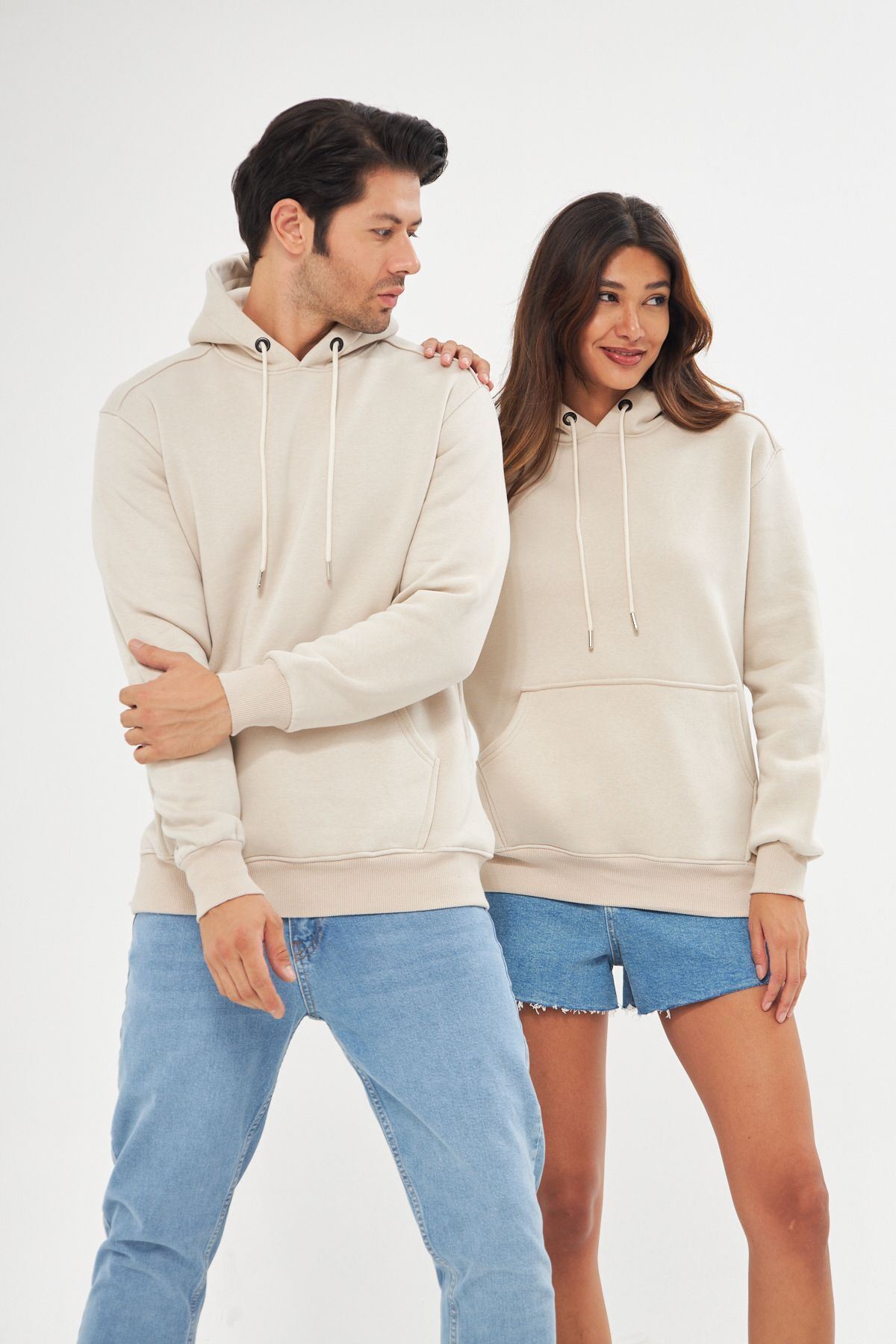Unisex Oversize Kanguru Cepli Sweatshirt