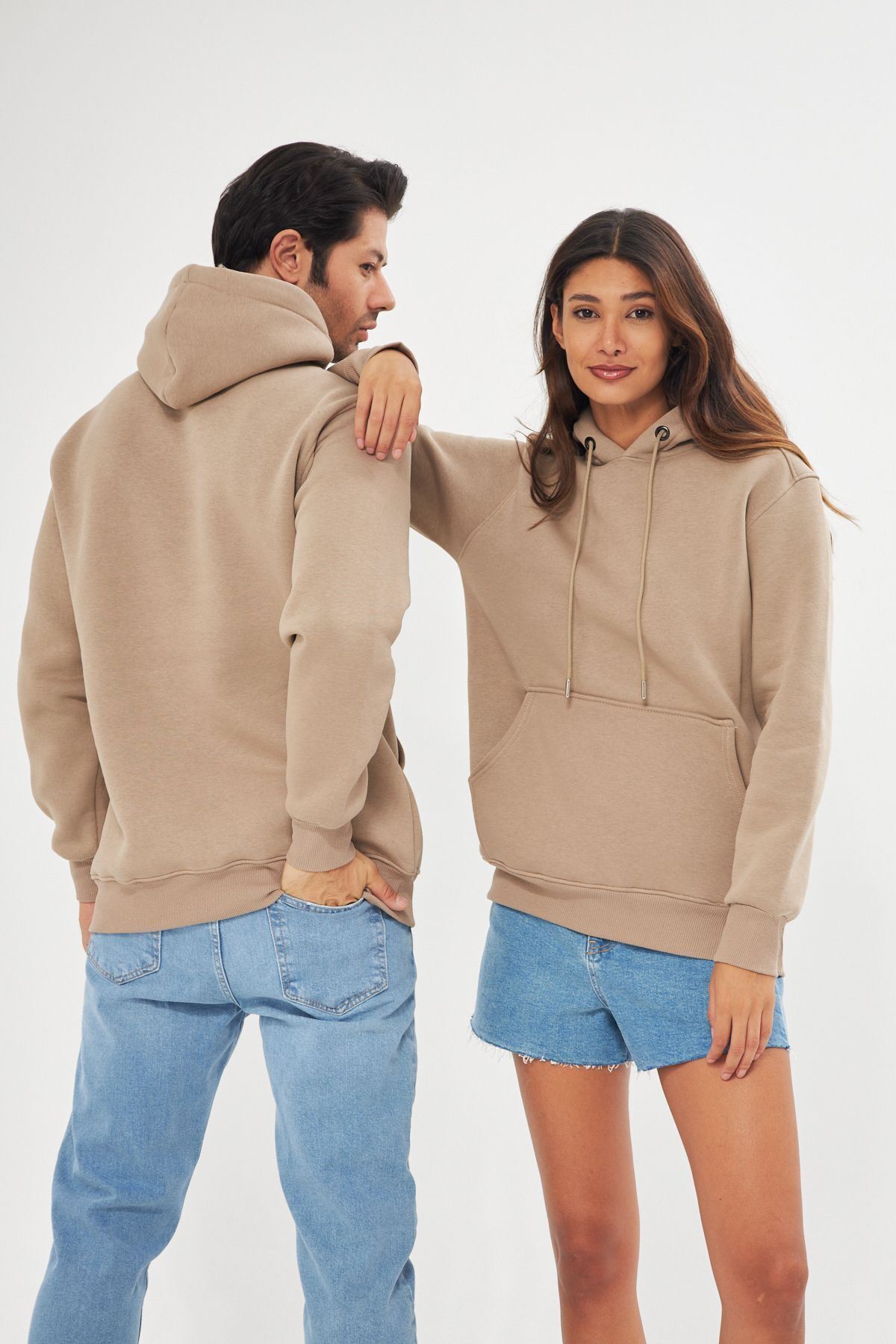 Unisex Oversize Kanguru Cepli Sweatshirt