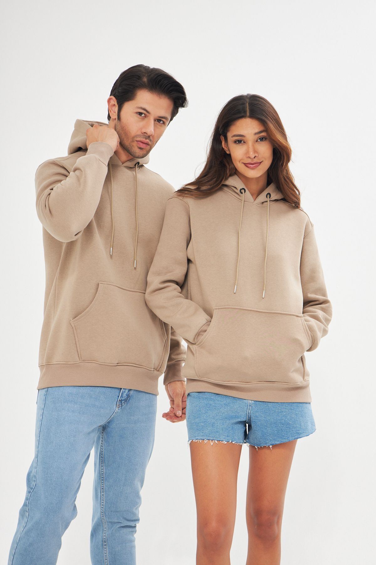 Unisex Oversize Kanguru Cepli Sweatshirt