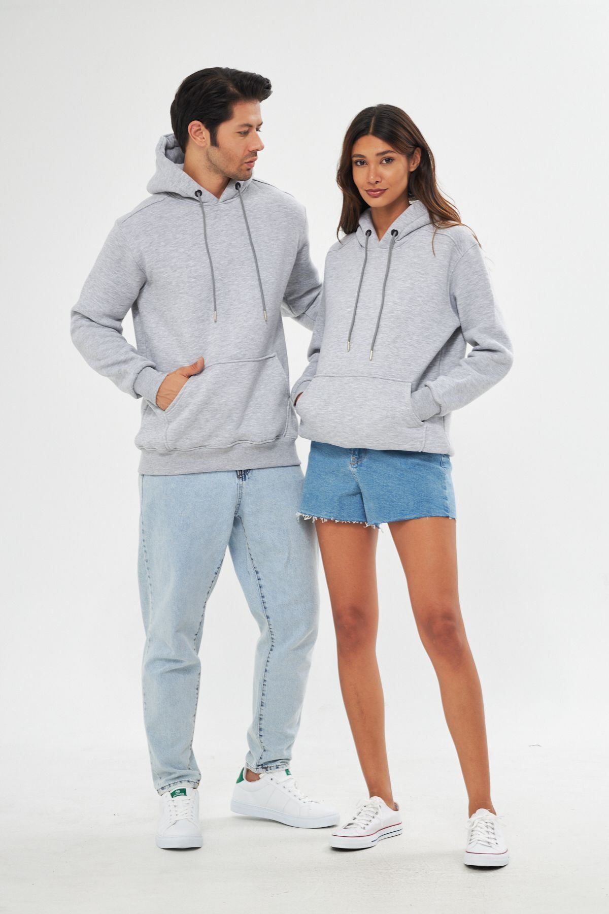 Unisex Oversize Kanguru Cepli Sweatshirt