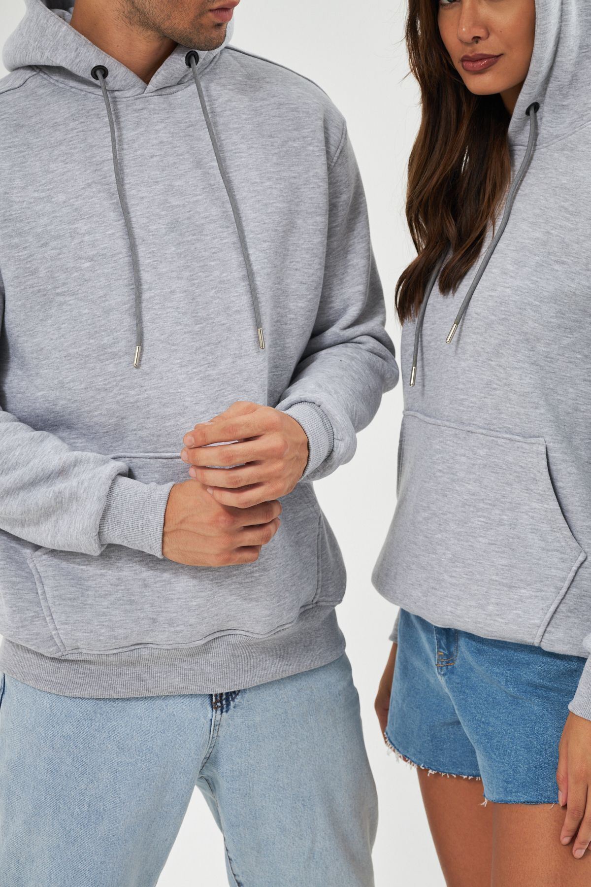 Unisex Oversize Kanguru Cepli Sweatshirt