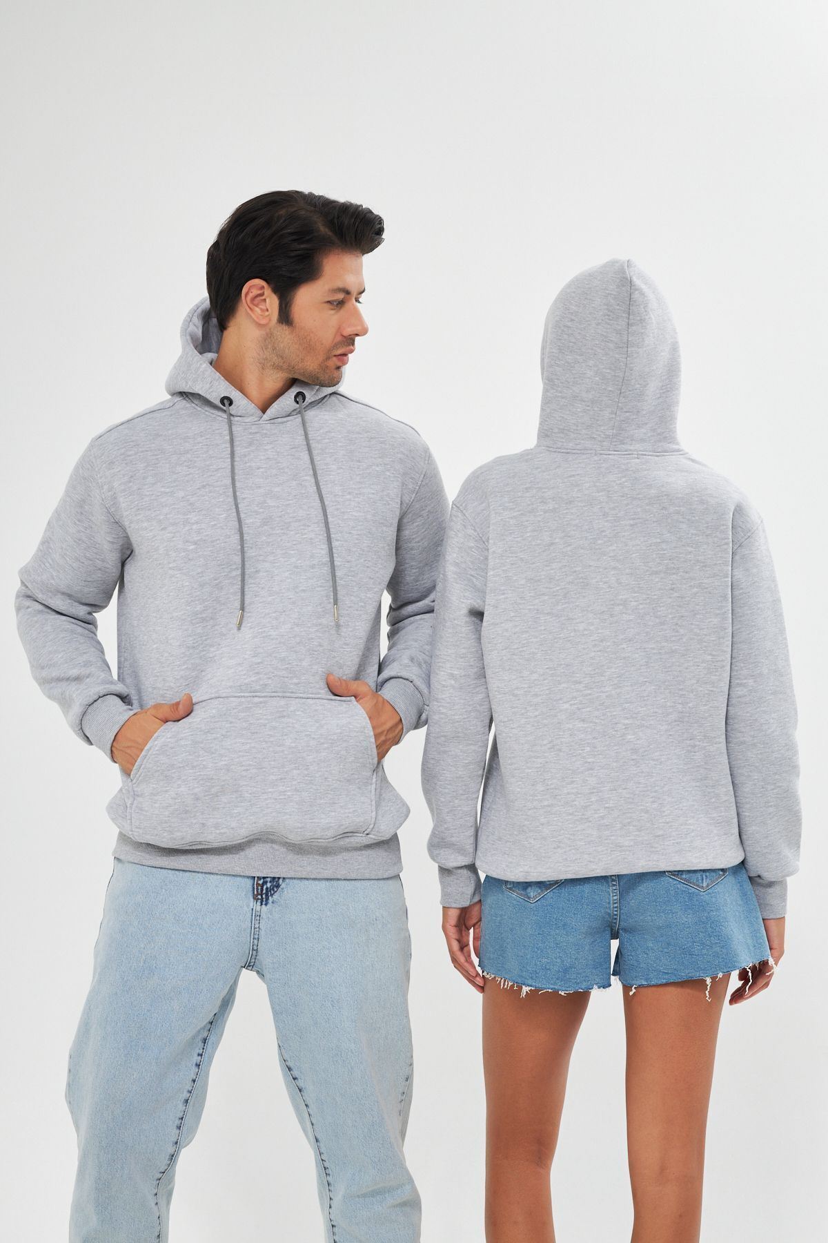 Unisex Oversize Kanguru Cepli Sweatshirt