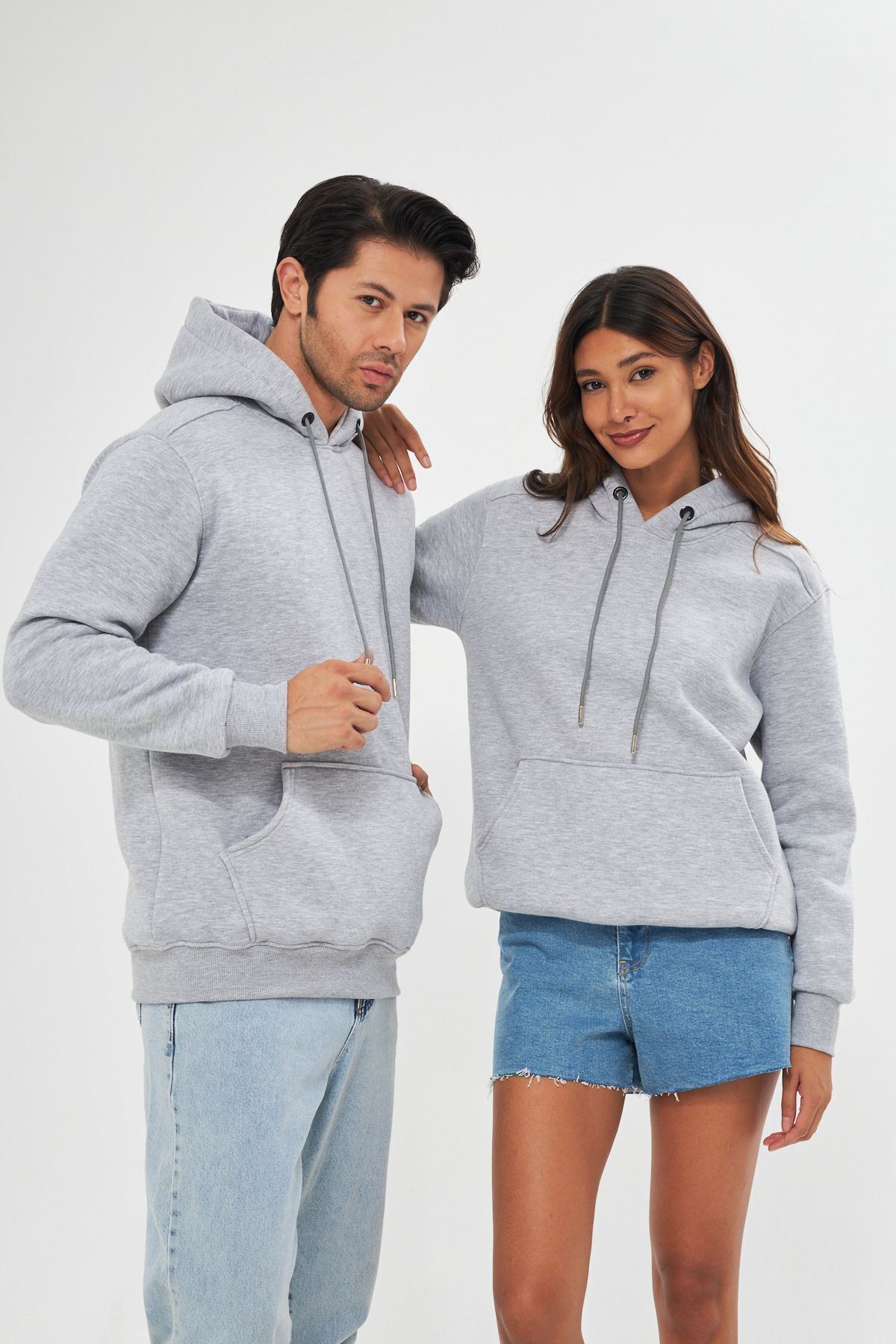 Unisex Oversize Kanguru Cepli Sweatshirt