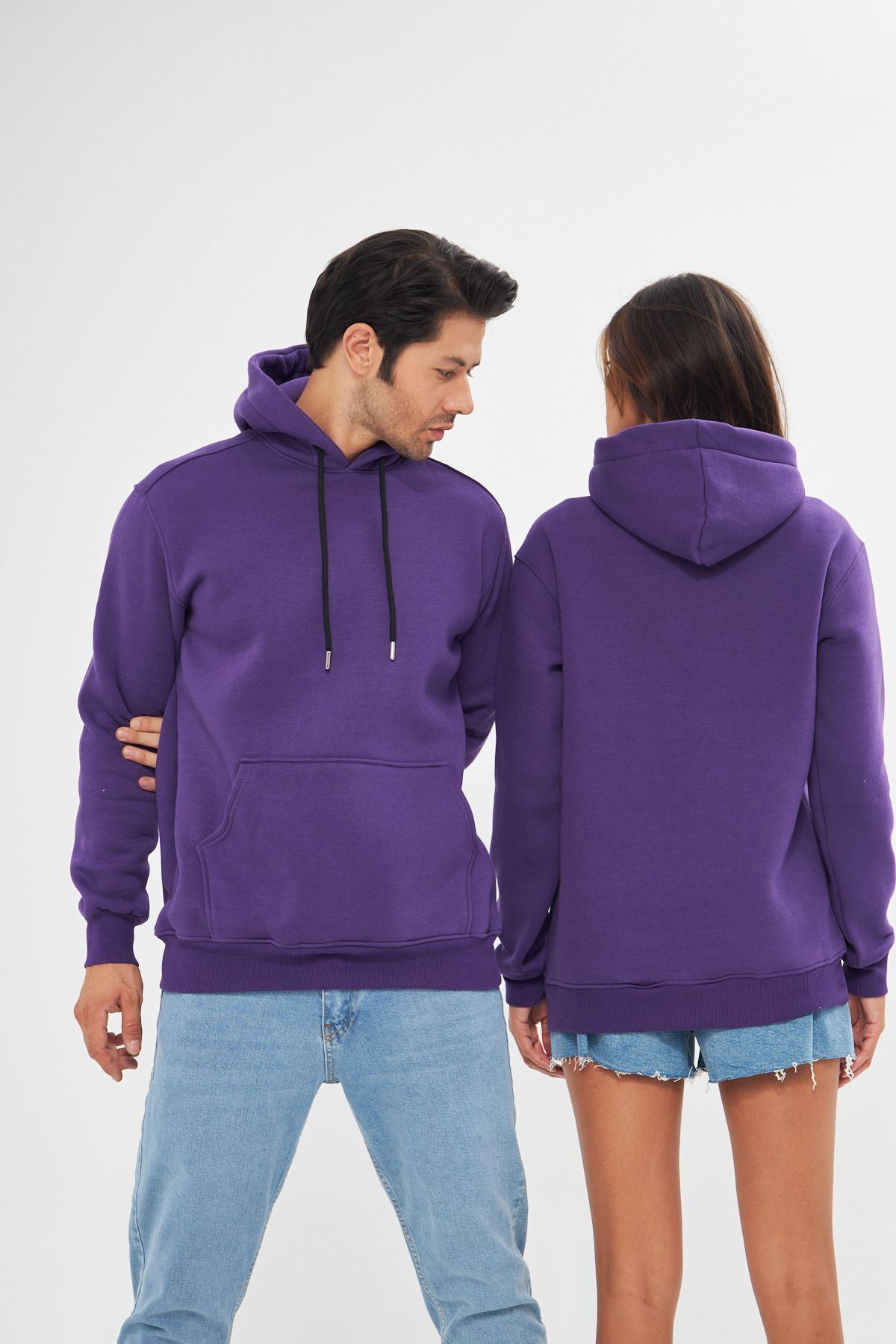 Unisex Oversize Kanguru Cepli Sweatshirt