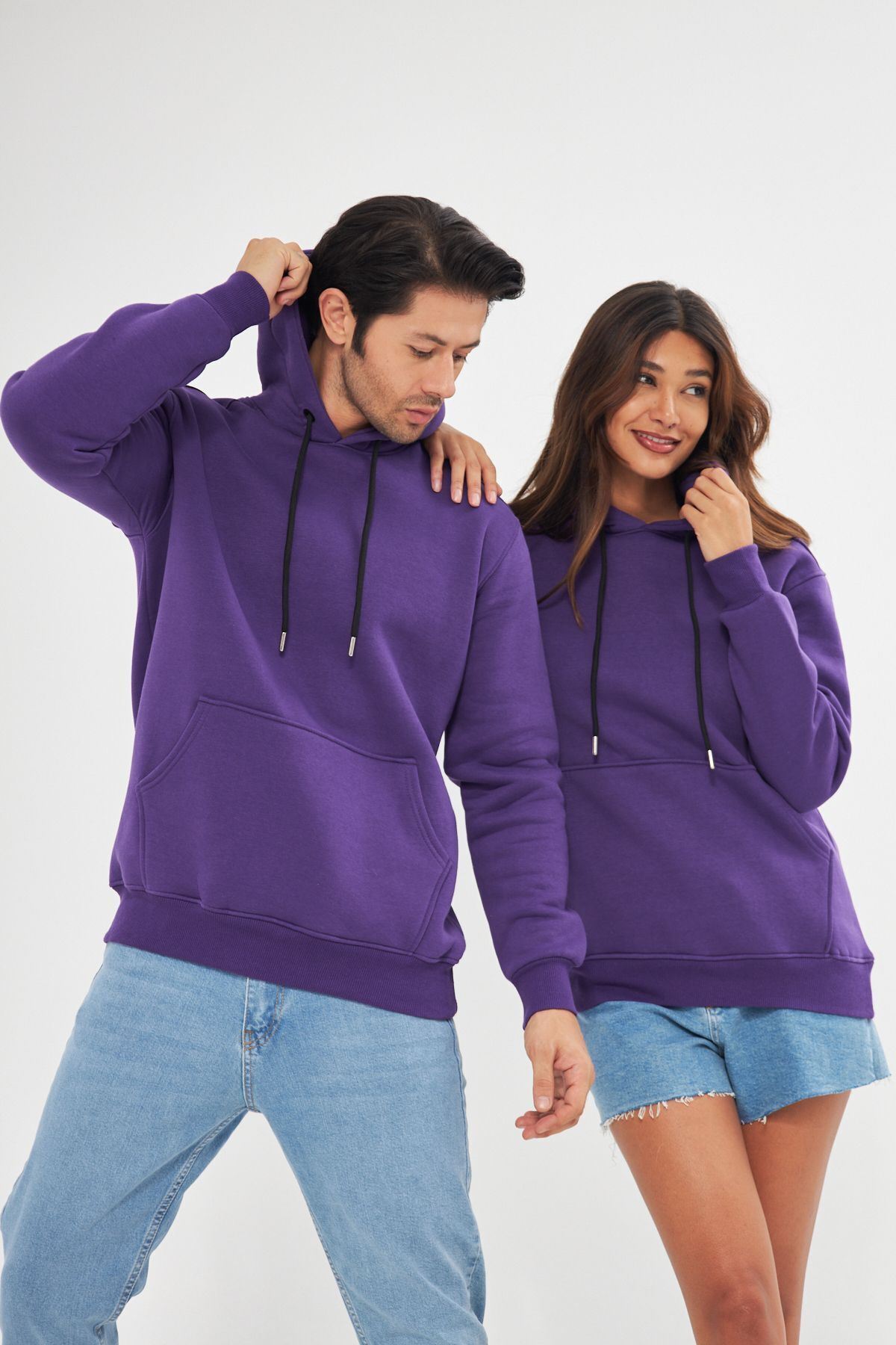 Unisex Oversize Kanguru Cepli Sweatshirt
