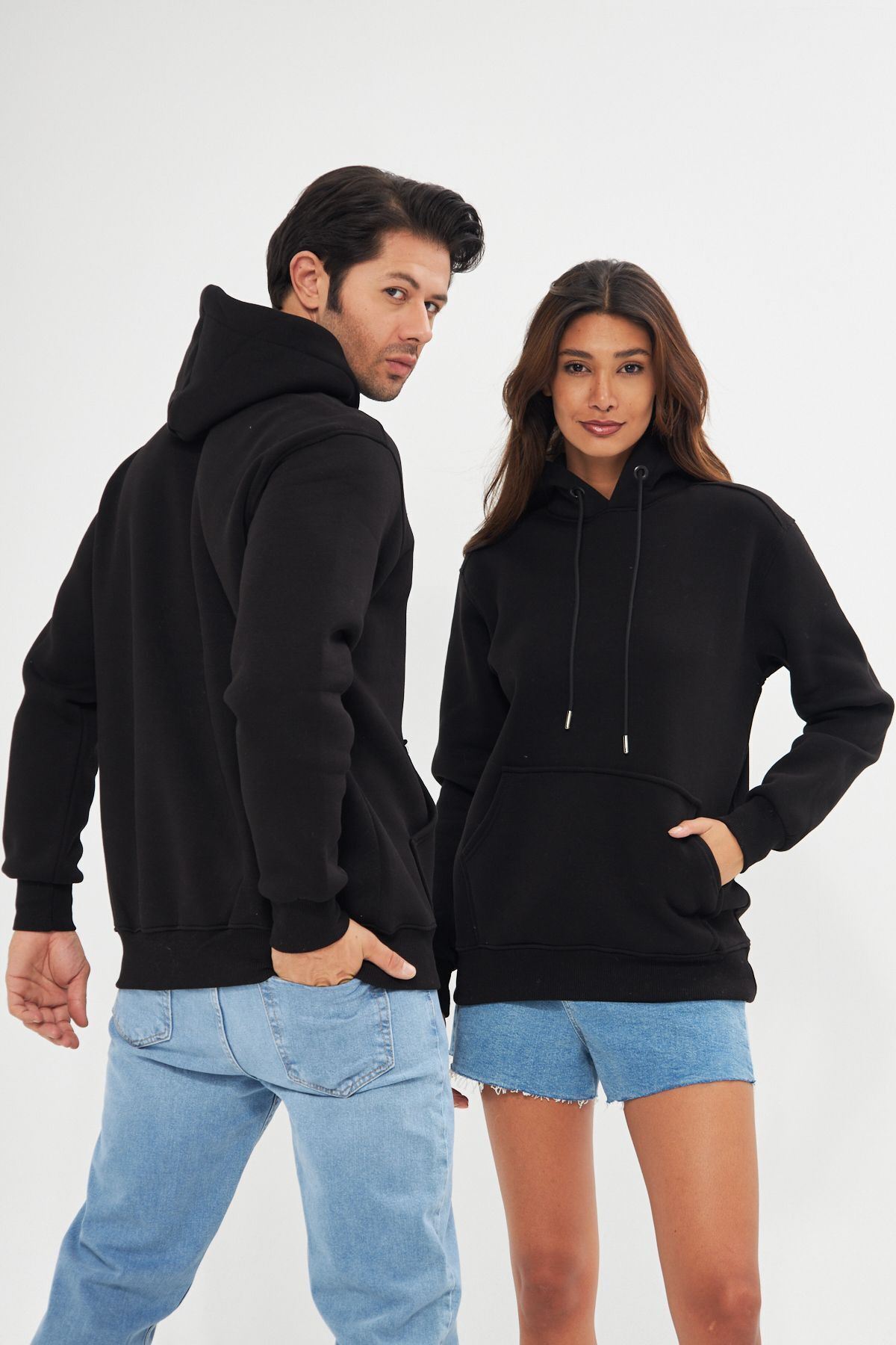 Unisex Oversize Kanguru Cepli Sweatshirt