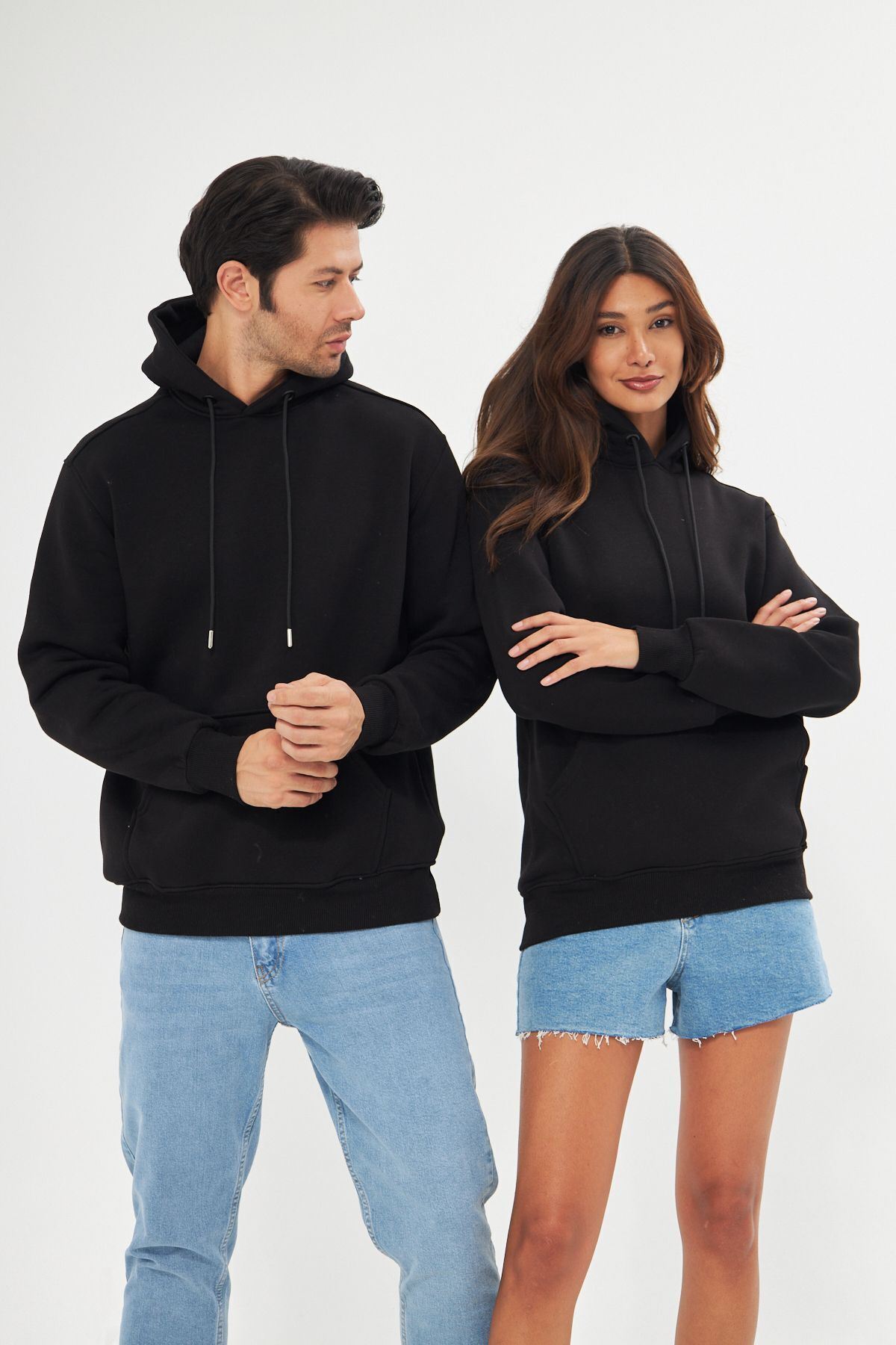 Unisex Oversize Kanguru Cepli Sweatshirt