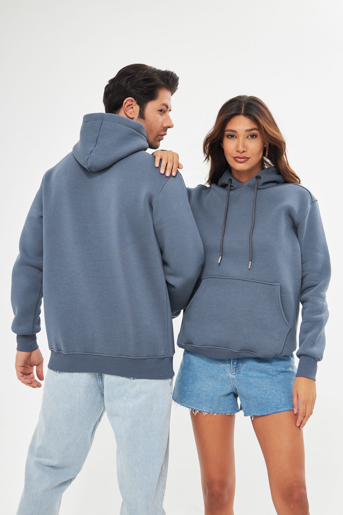 Unisex Oversize Kanguru Cepli Sweatshirt
