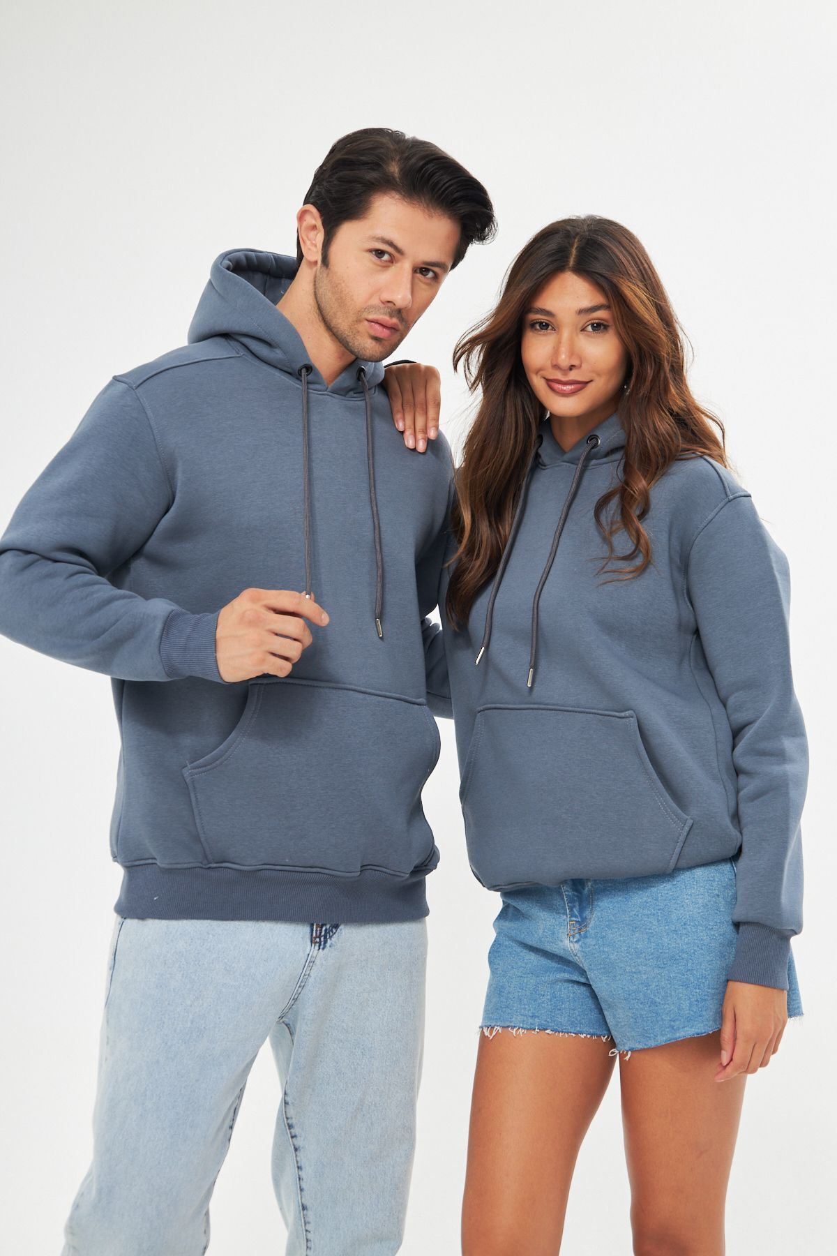 Unisex Oversize Kanguru Cepli Sweatshirt