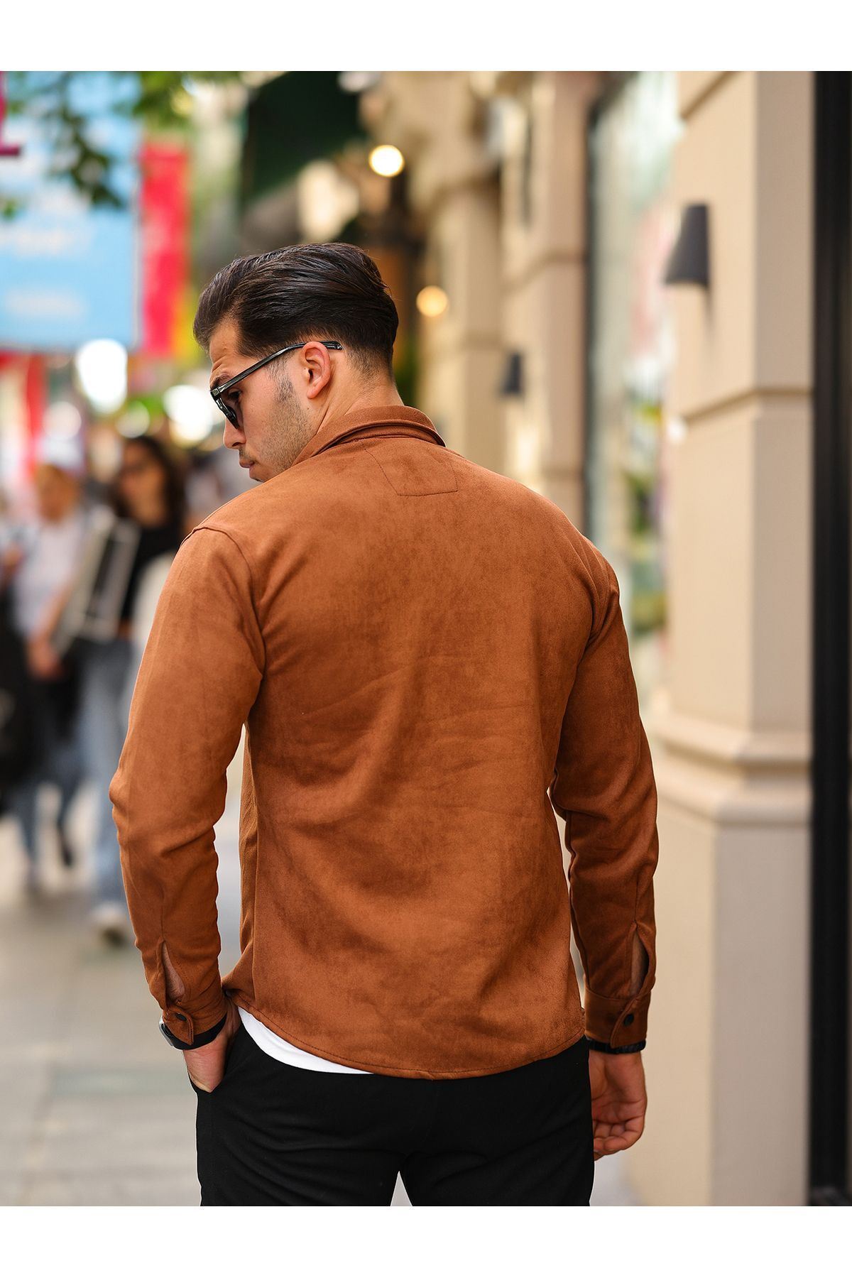 Erkek Nubuk Rahat Kalıp Gömlek
