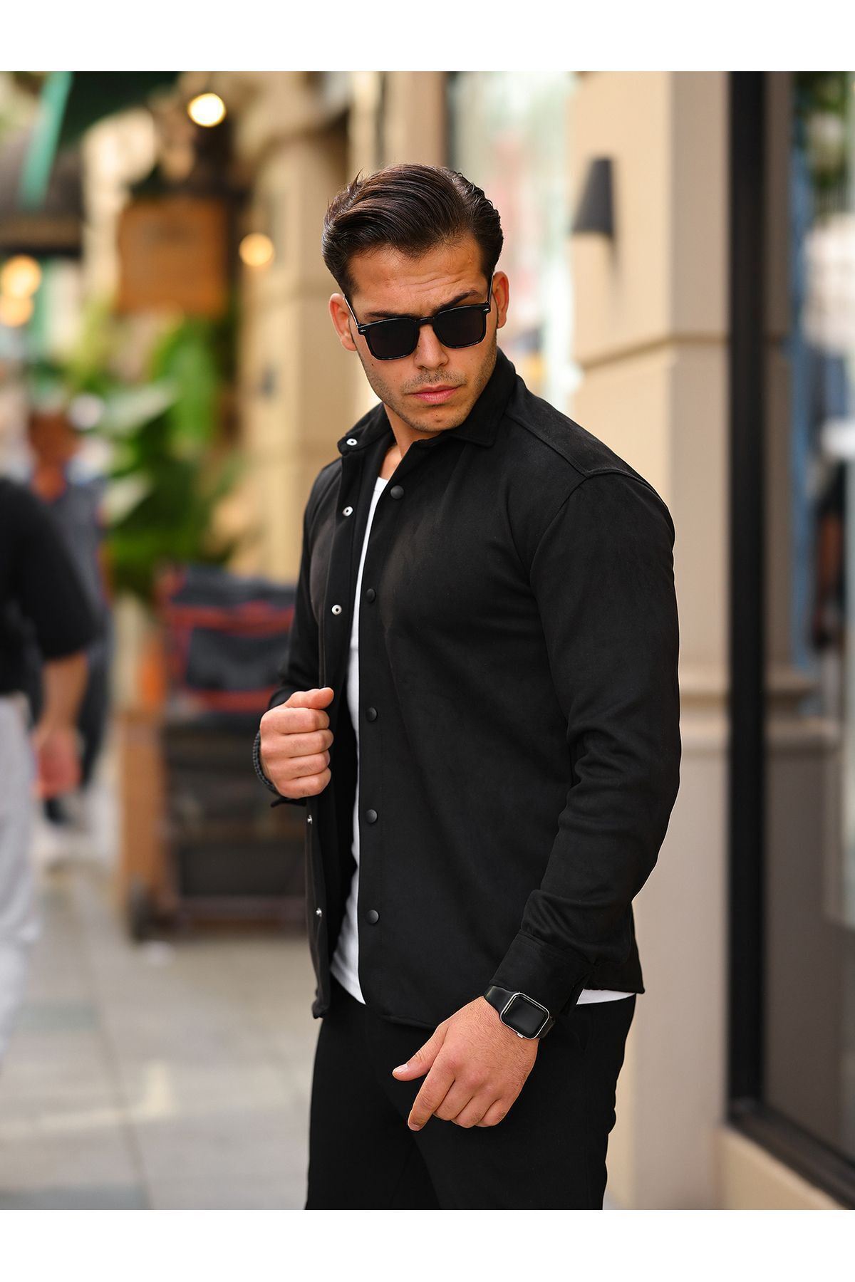 Erkek Nubuk Rahat Kalıp Gömlek