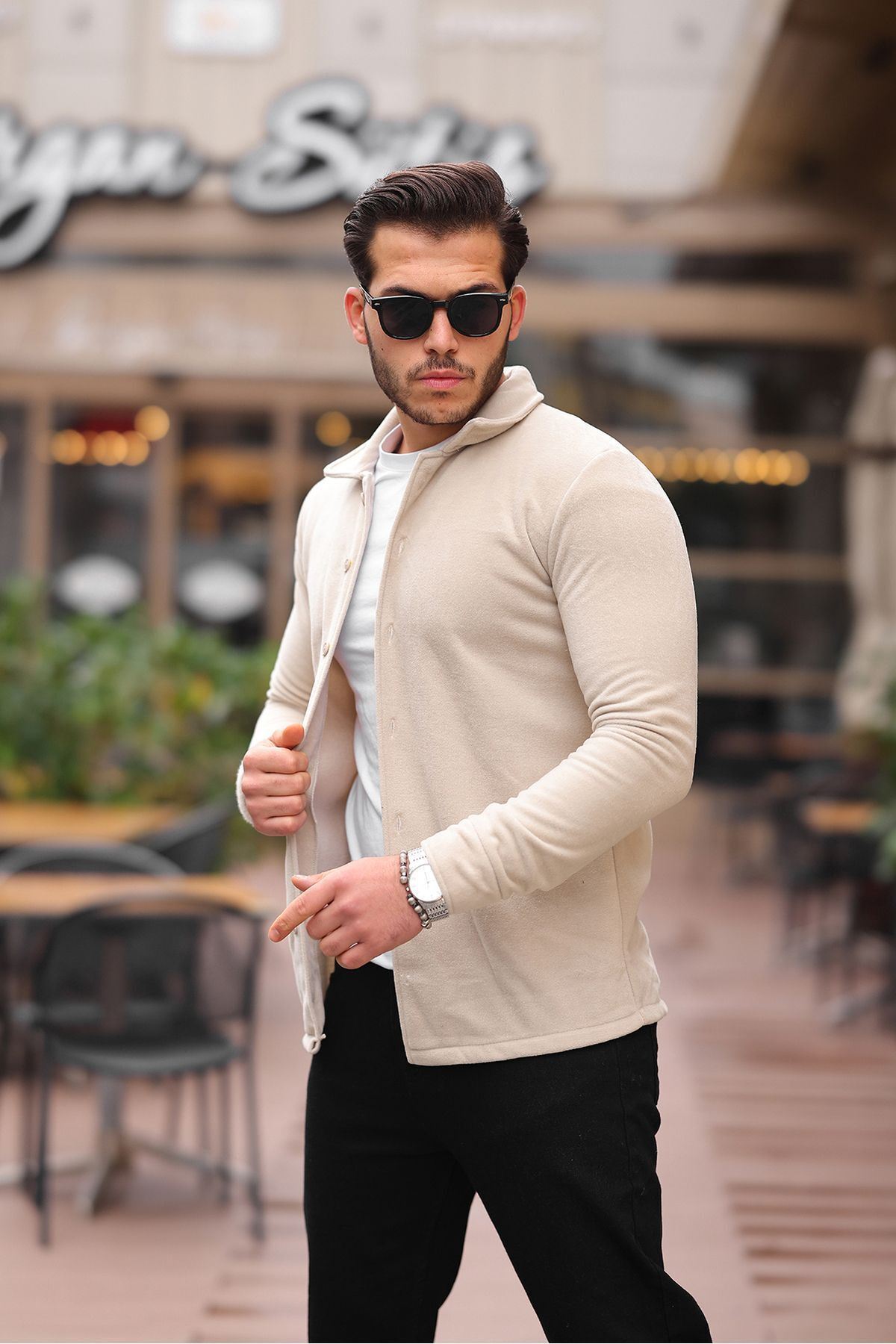 Erkek Polar Rahat Kalıp Gömlek