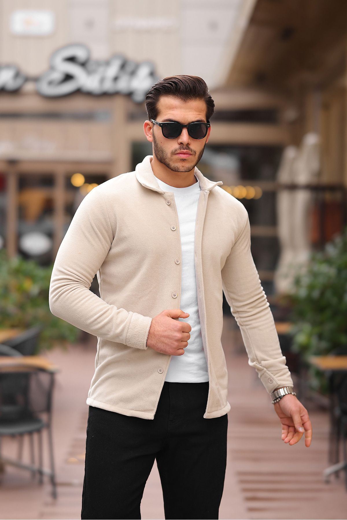 Erkek Polar Rahat Kalıp Gömlek