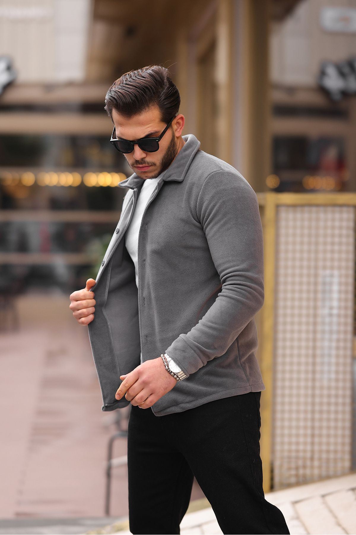 Erkek Polar Rahat Kalıp Gömlek