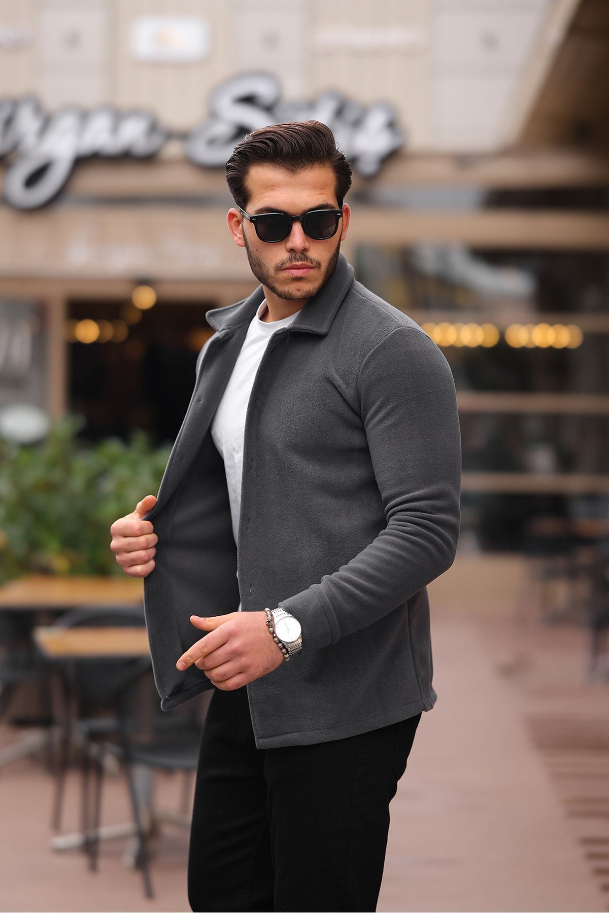 Erkek Polar Rahat Kalıp Gömlek