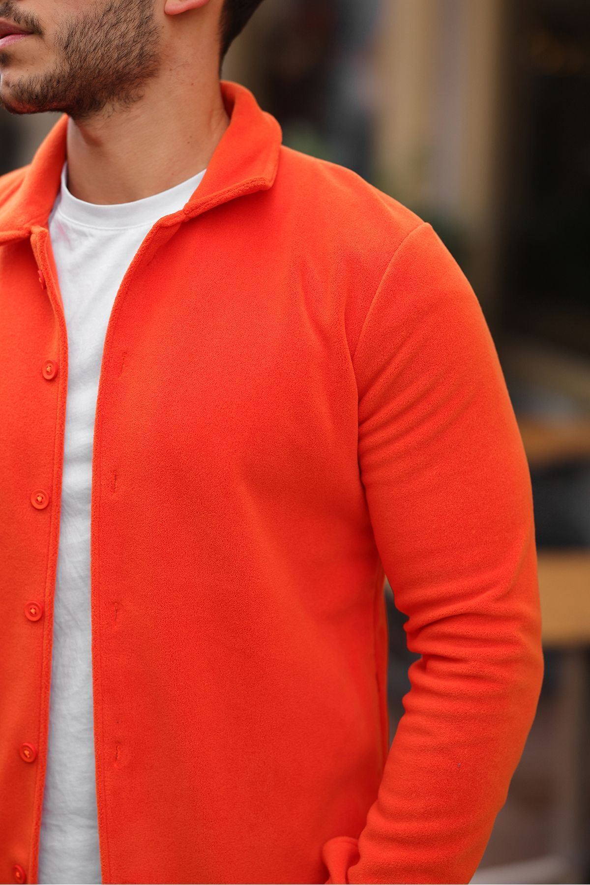 Erkek Polar Rahat Kalıp Gömlek