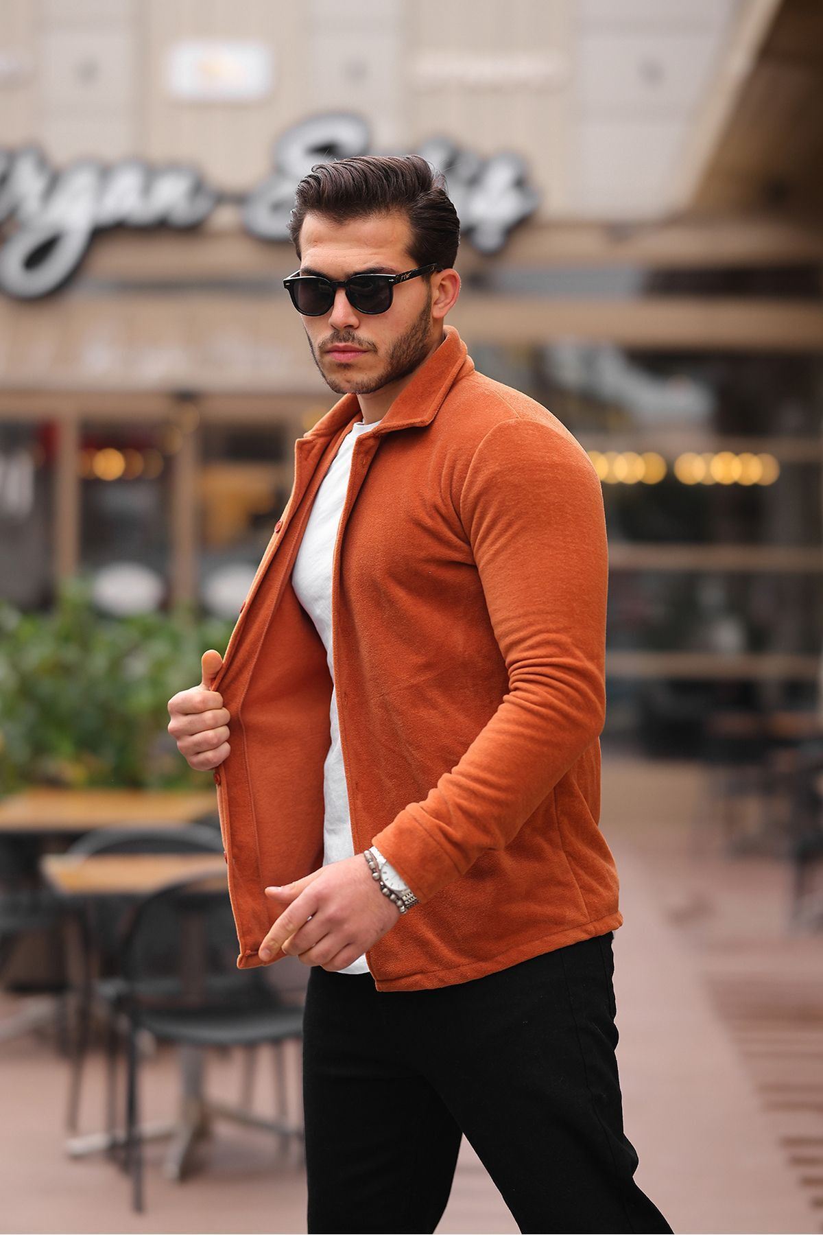 Erkek Polar Rahat Kalıp Gömlek