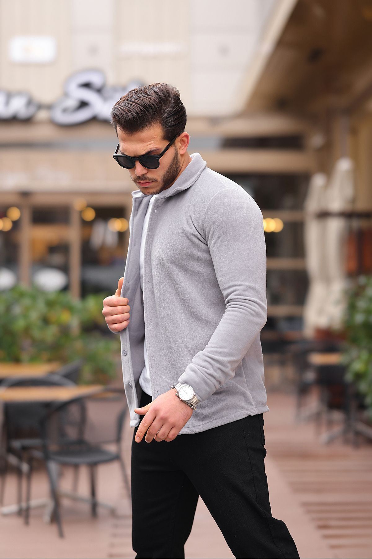 Erkek Polar Rahat Kalıp Gömlek