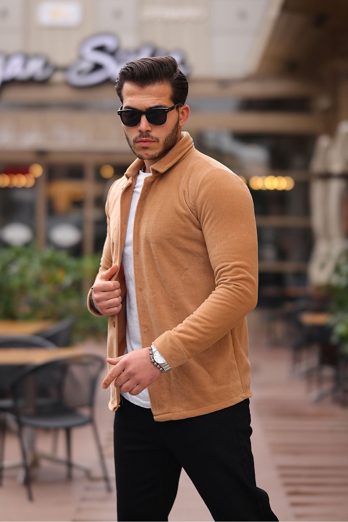 Erkek Polar Rahat Kalıp Gömlek