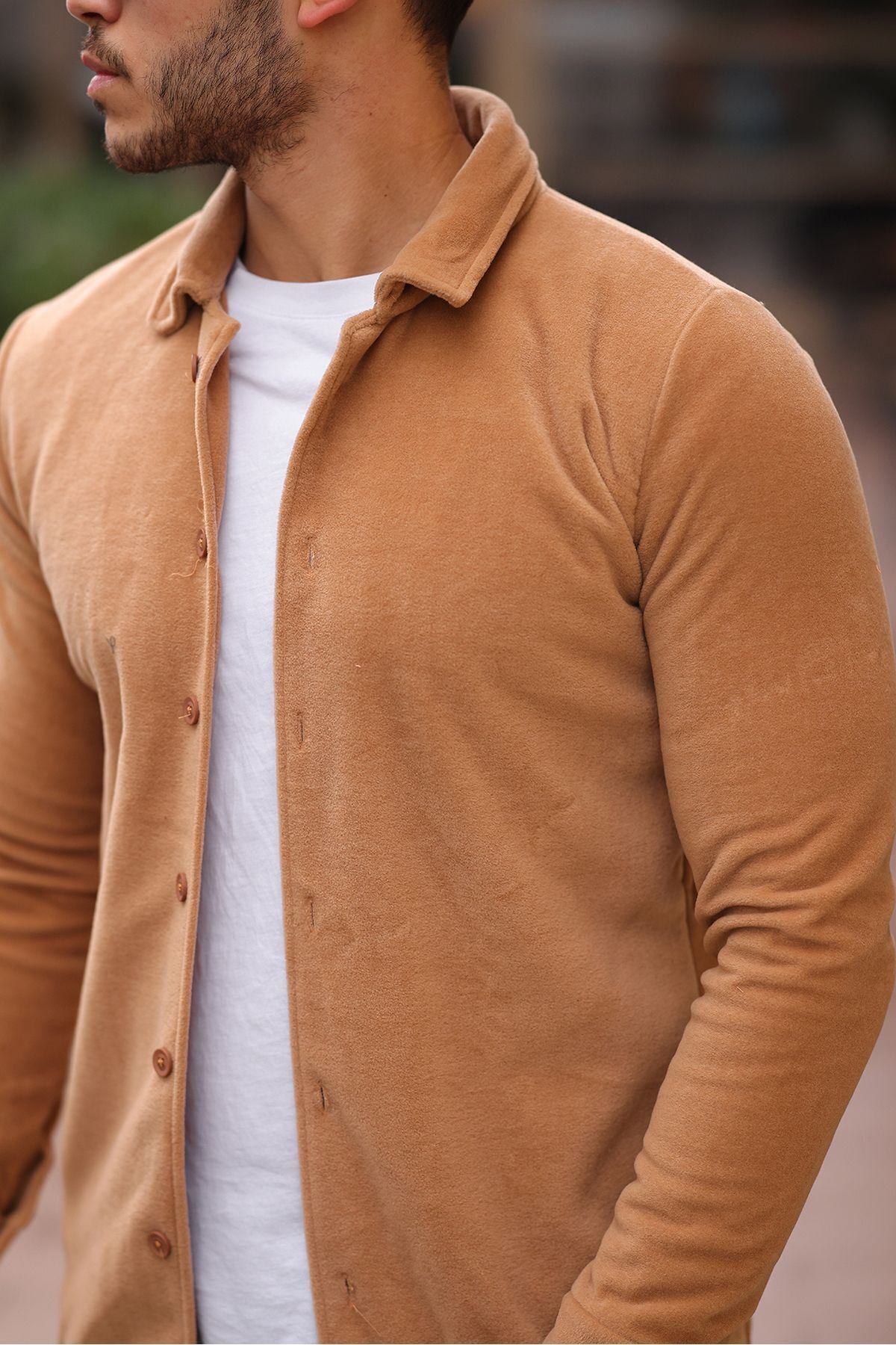 Erkek Polar Rahat Kalıp Gömlek