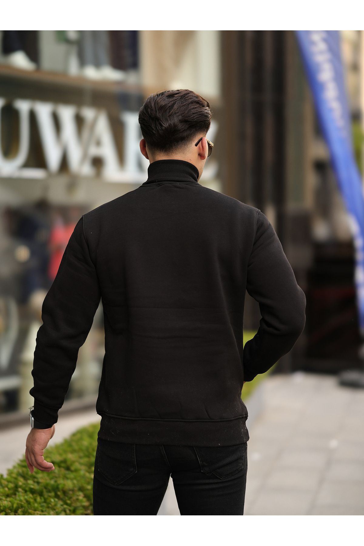 Boğazlı Cepli Üç iplik sweat