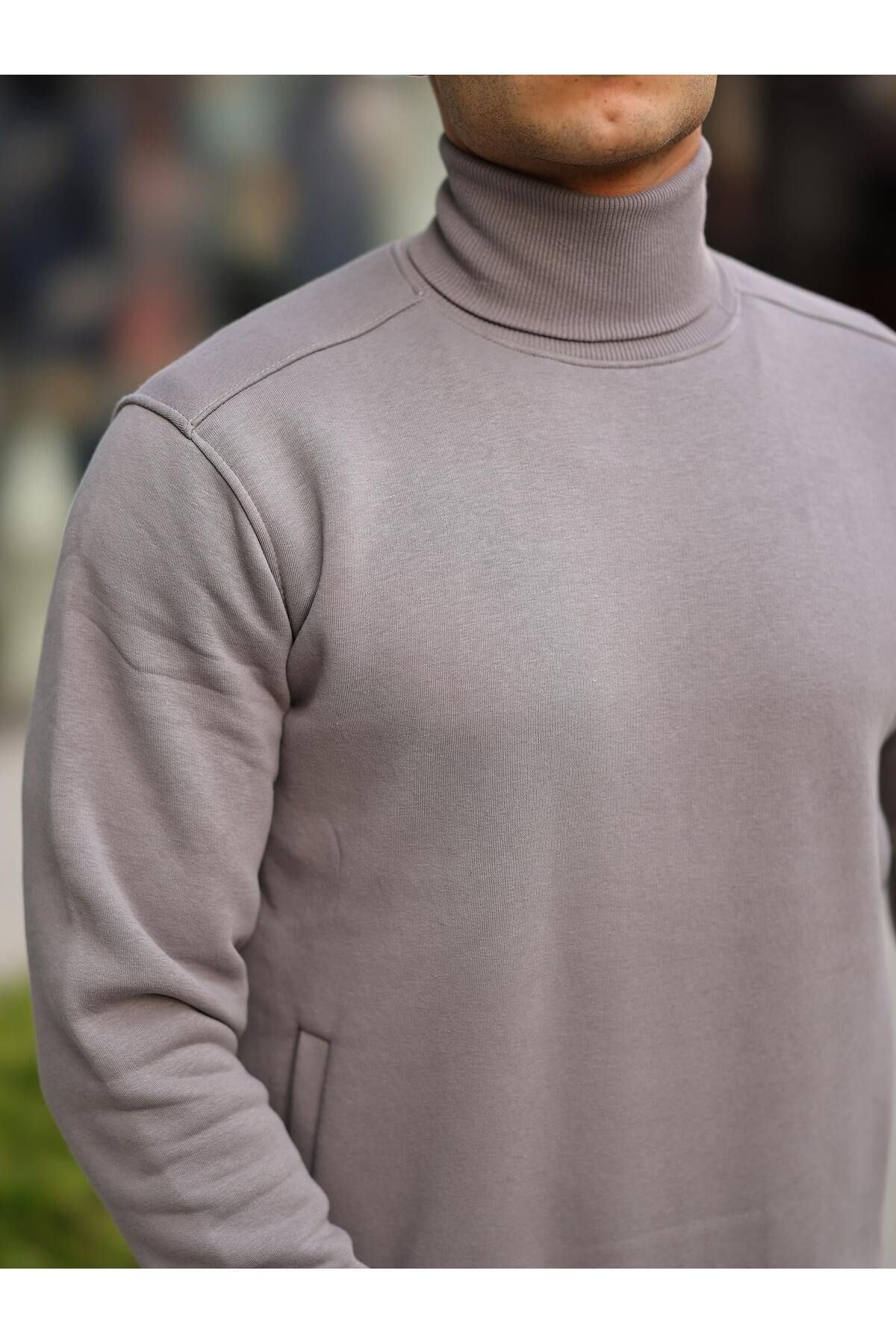 Boğazlı Cepli Üç iplik sweat