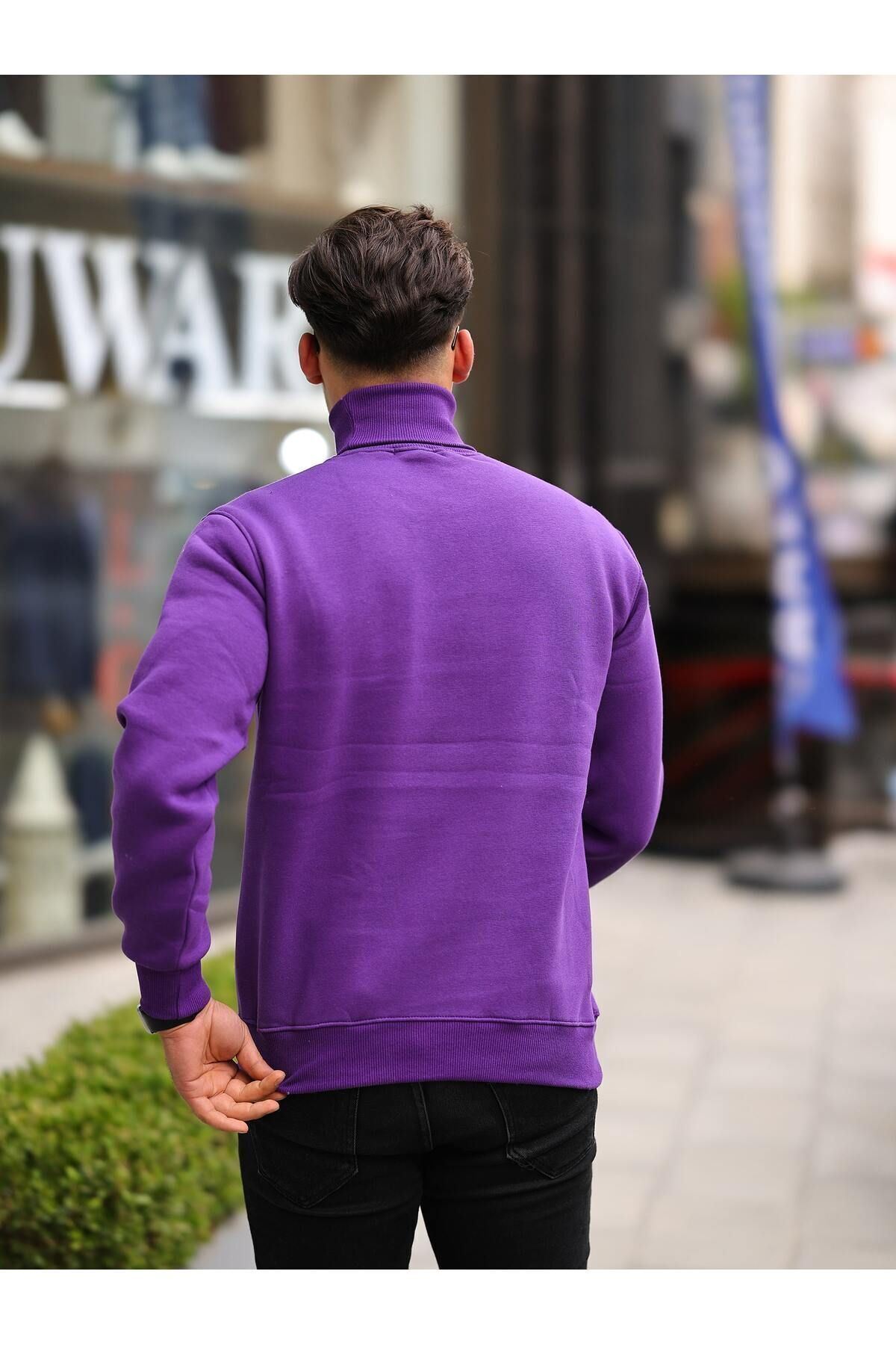 Boğazlı Cepli Üç iplik sweat