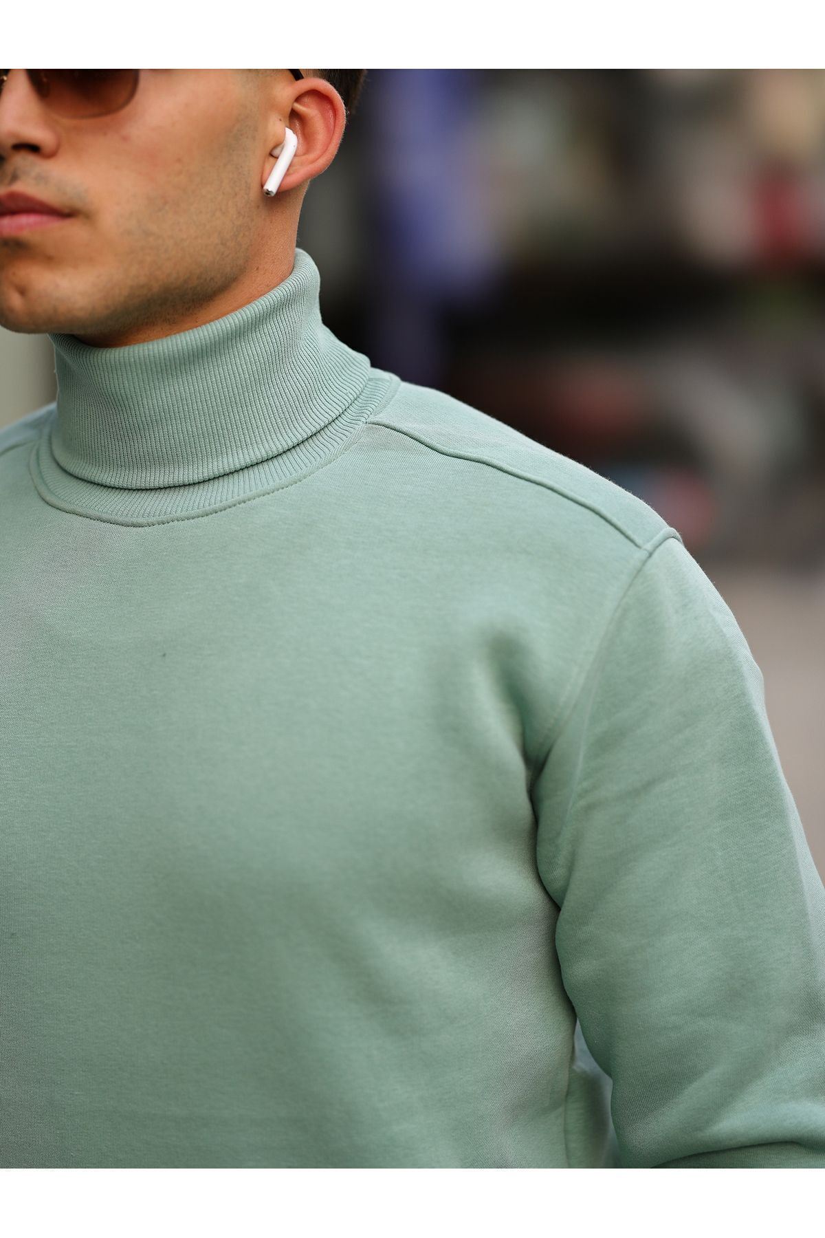 Boğazlı Cepli Üç iplik sweat