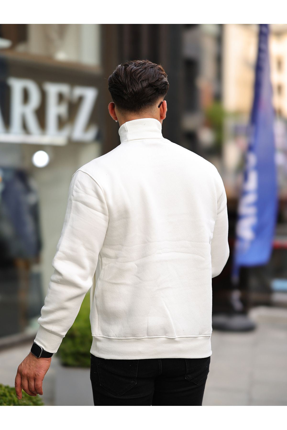 Boğazlı Cepli Üç iplik sweat