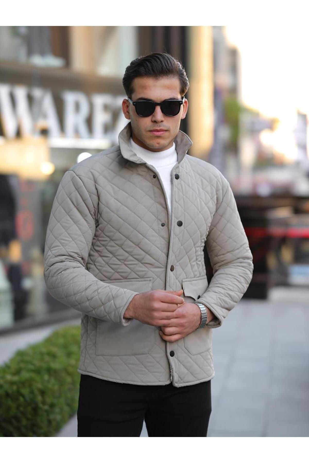 Çıtçıtlı Kürklü Kapitone Mont