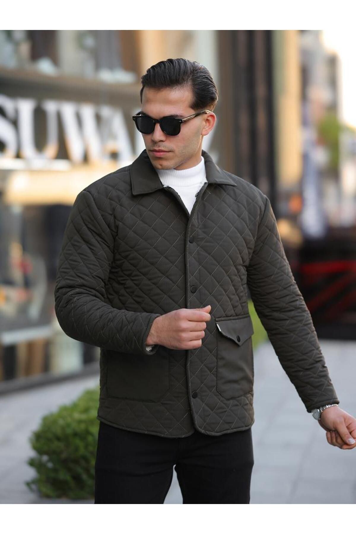 Çıtçıtlı Kürklü Kapitone Mont